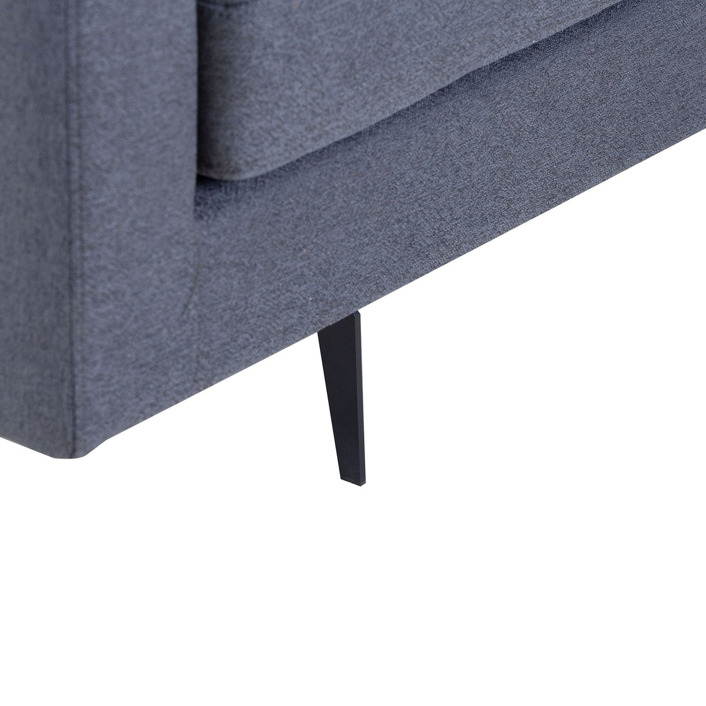 Modern Grey Three-Seat Sofa With Thick Sponge and Two Pillows, 87.40inch