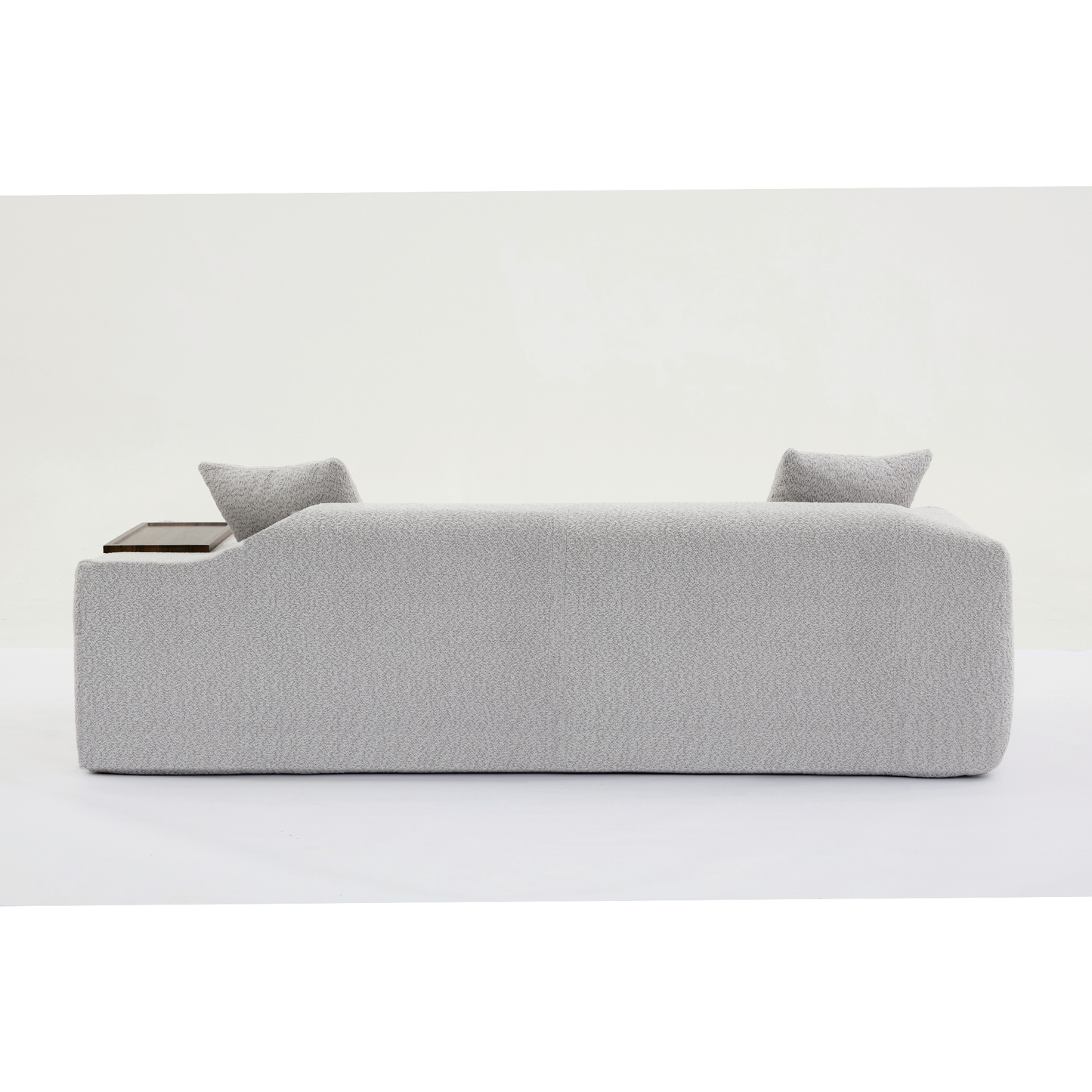2 Piece Boucle Cloud Sofa Set, Upholstered Sofa Set, Modern 3 Seater and 2 Seater Sofa With MDF End Table for Living Room