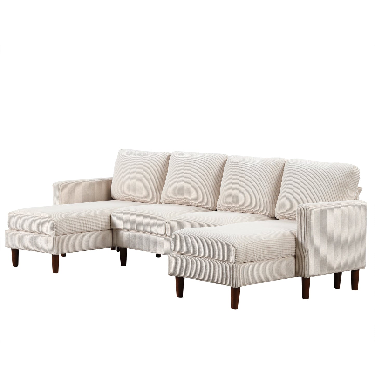 U-Shaped Sponge-Filled Cushion Combination Sofa, Suitable for Living Rooms, Studies, and Spacious Spaces