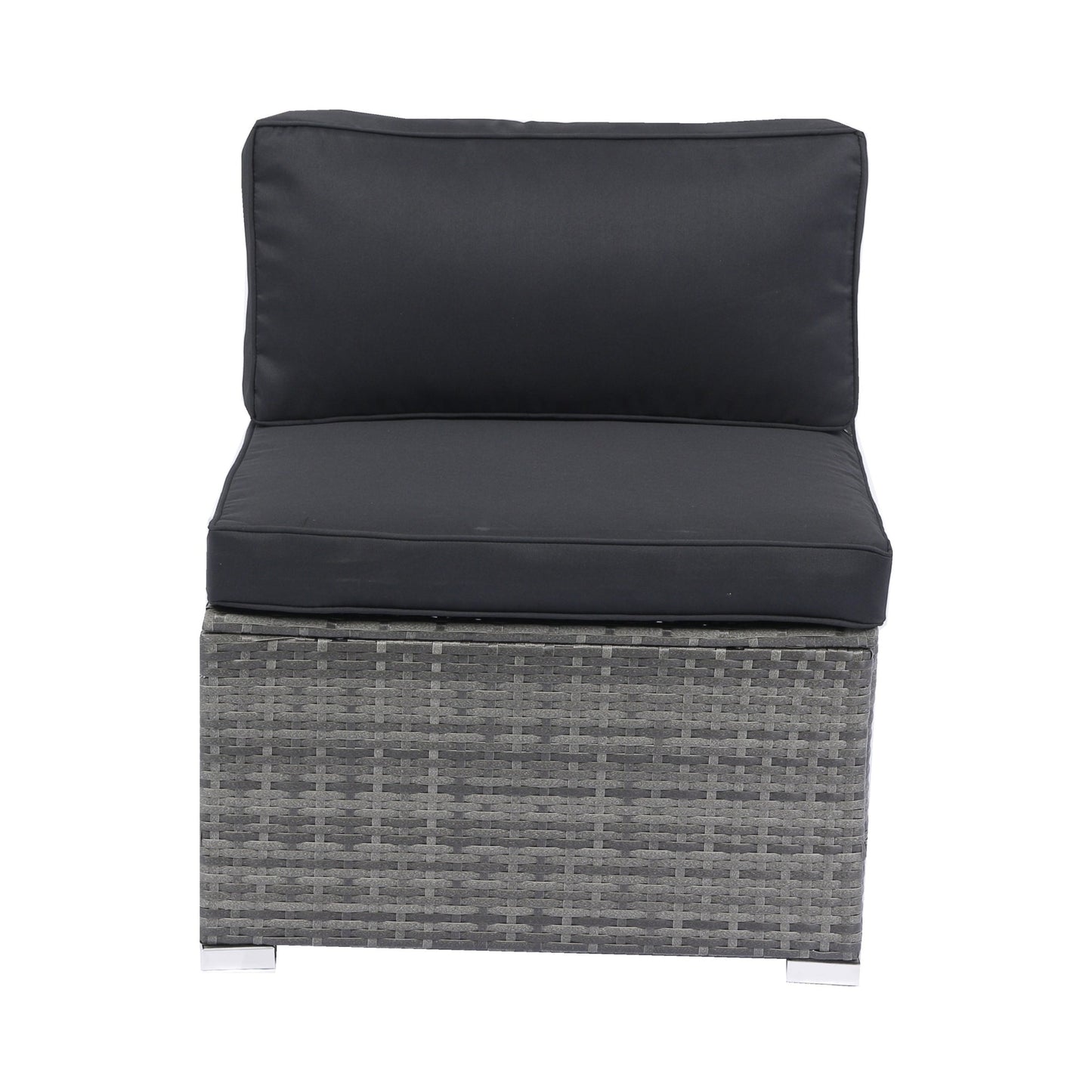 7-Piece Patio Furniture Set W/Retractable Canopy Wicker Rattan Sectional Sofa Set Patio Furniture With Washable Cushions