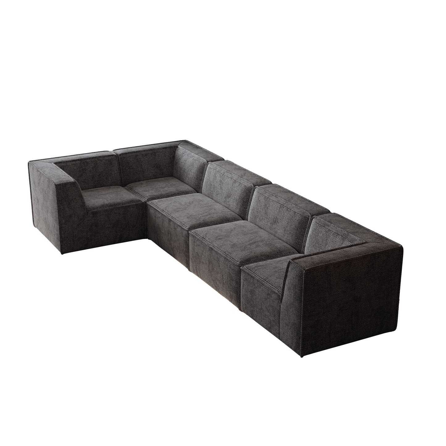 106*106" Chenille Modular L Shaped Sectional Sofa,Luxury Floor Couch Set,Upholstered Indoor Furniture