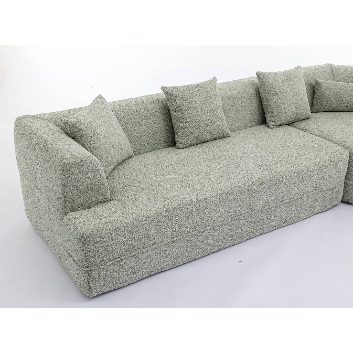 Modular Sofa , Modern Minimalist Style Sofa, Upholstered , Free Combination, Round Fiber Fabric, Anti-Wrinkle Fabric
