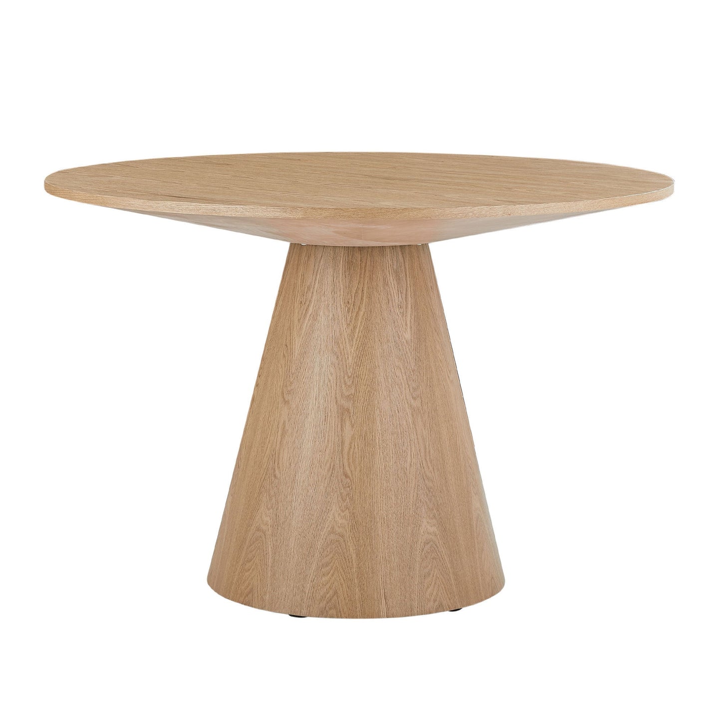 45.27'' Wooden Dining Table Round Dining Table, Hardwood Solids Construction, a Oak Top Suitable for Kitchen, Living Room