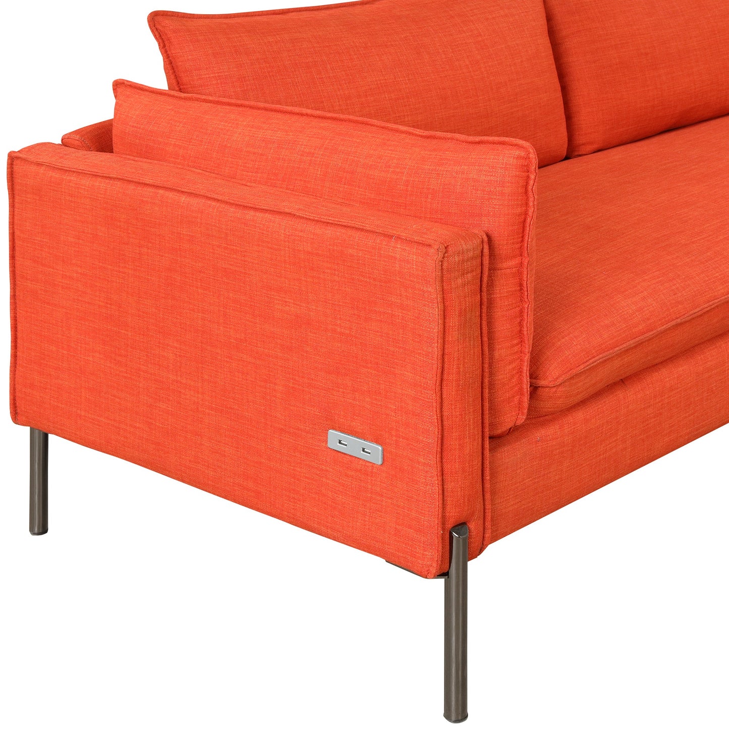 76.2" Modern Style 3 Seat Sofa Linen Fabric Upholstered Couch Furniture 3-Seats Couch for Different Spaces,Living Room