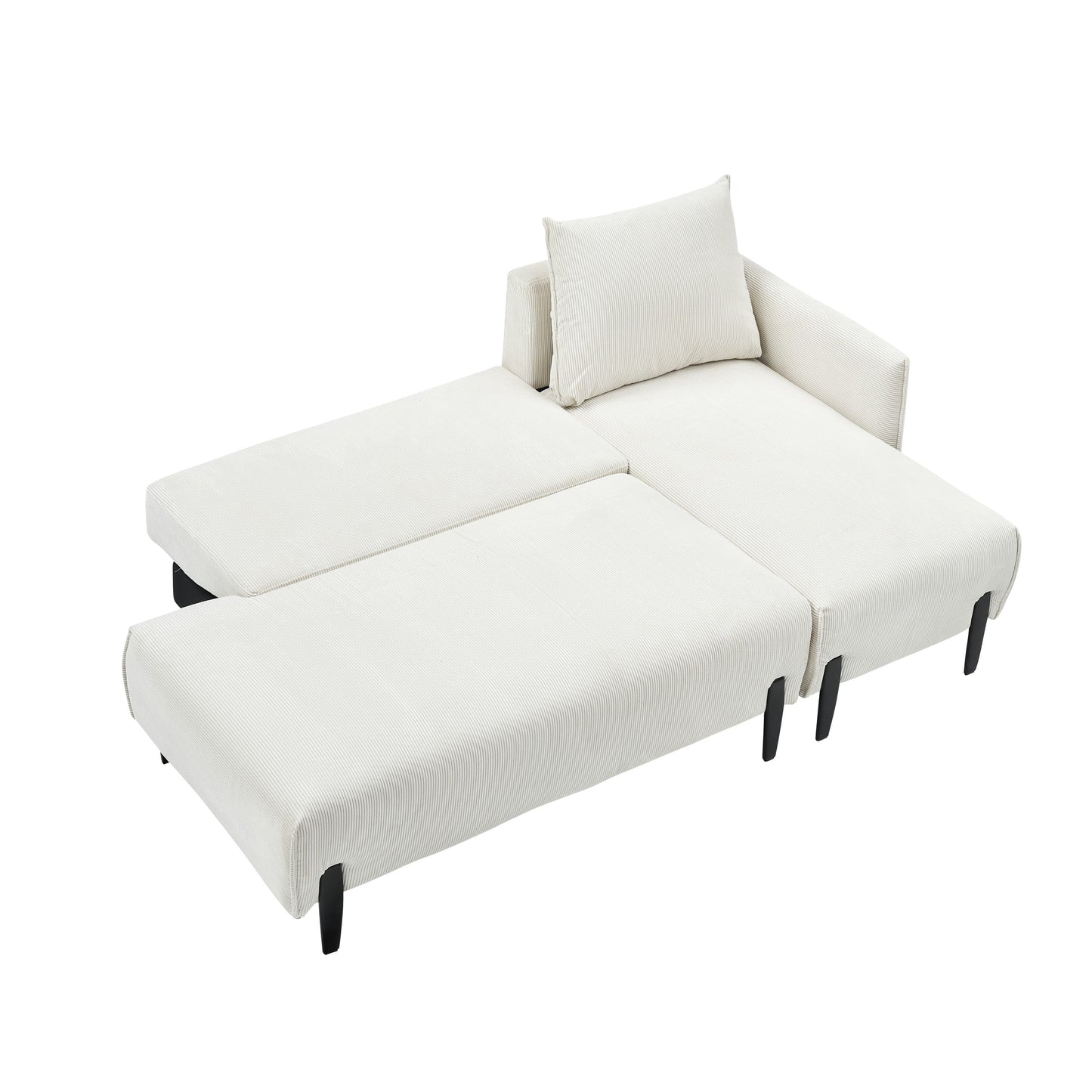 79.50 Inches Long, Velvet Sofa Fabric, With Three Matching Pillows and Spacious and Comfortable Seats