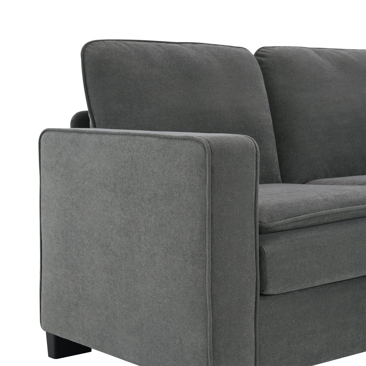 89*89" Oversized Velvet Modern Sectional Sofa,Large L Shaped Upholstered Indoor Furniture With Double Cushions,5 Seat