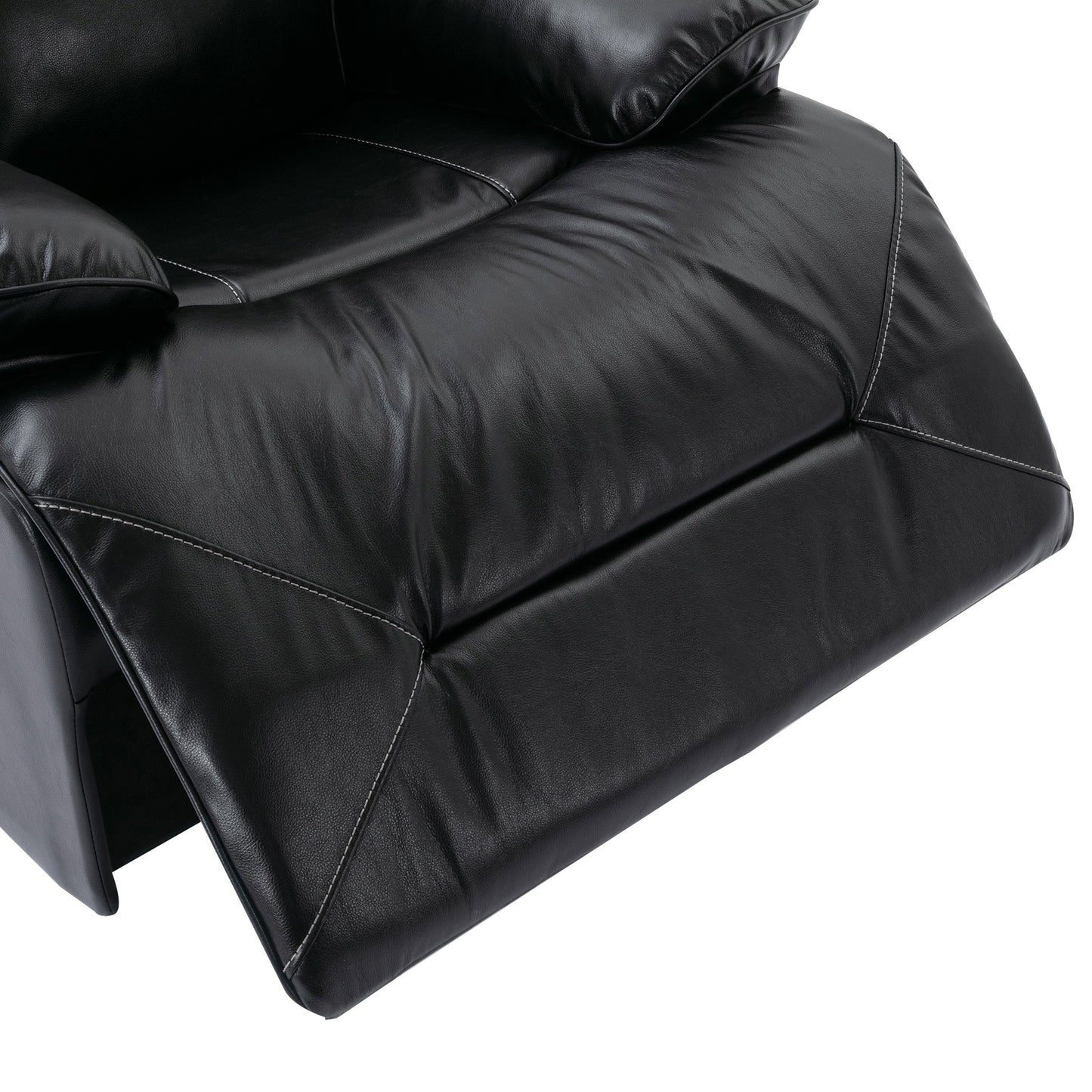 360° Swivel and Rocking Home Theater Recliner Manual Recliner Chair With a LED Light Strip for Living Room,Bedroom