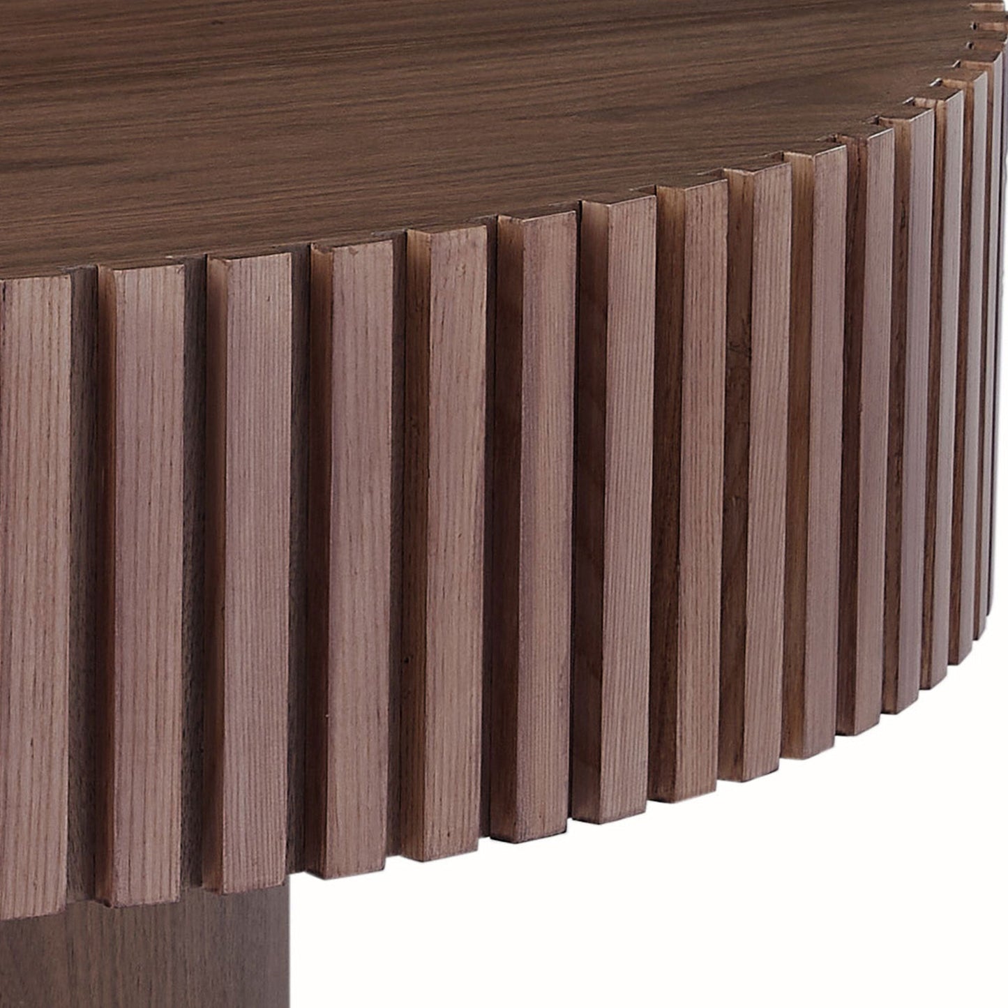 39.37'' Round MDF Coffee Table Mid Century Modern Coffee Table Unique Coffee Table for Living Room Furniture, Tea Table