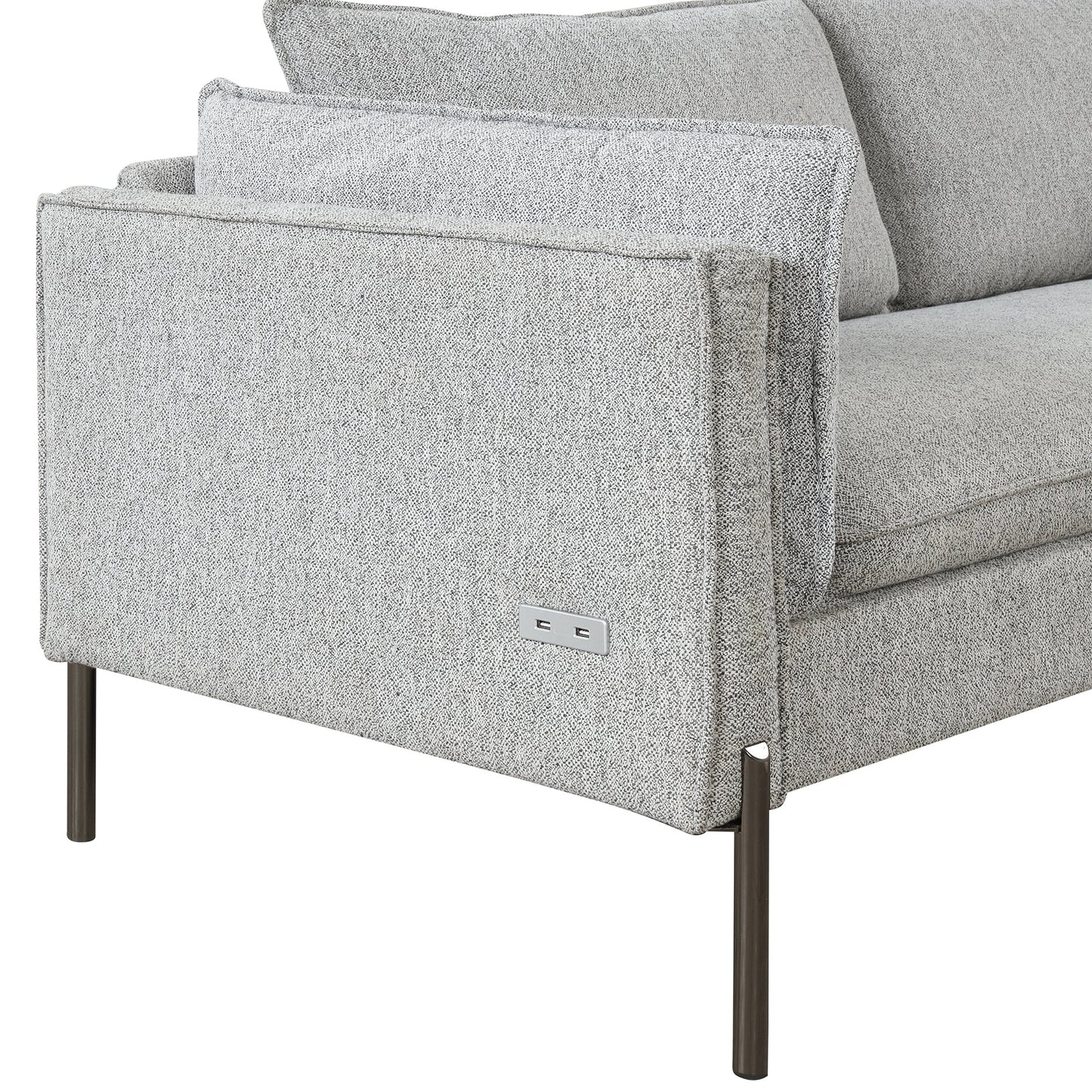 76.2" Modern Style 3 Seat Sofa Linen Fabric Upholstered Couch Furniture 3-Seats Couch for Different Spaces,Living Room