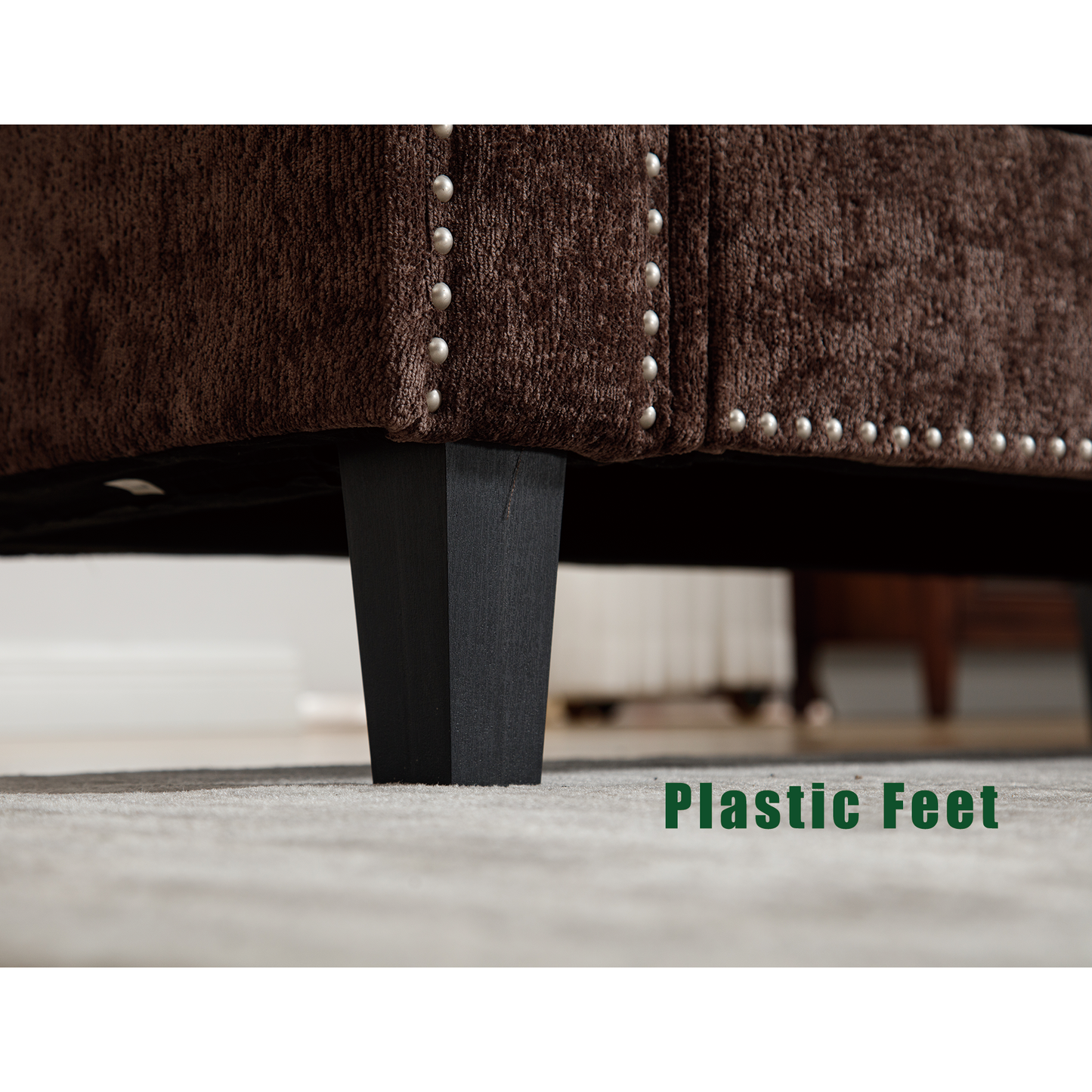 5 Seat Modular Sofa,with Storage Ottoman, Convertible Sectional Sofa, L Shaped Couch , Reversible Chaise ,Riveted Sofa