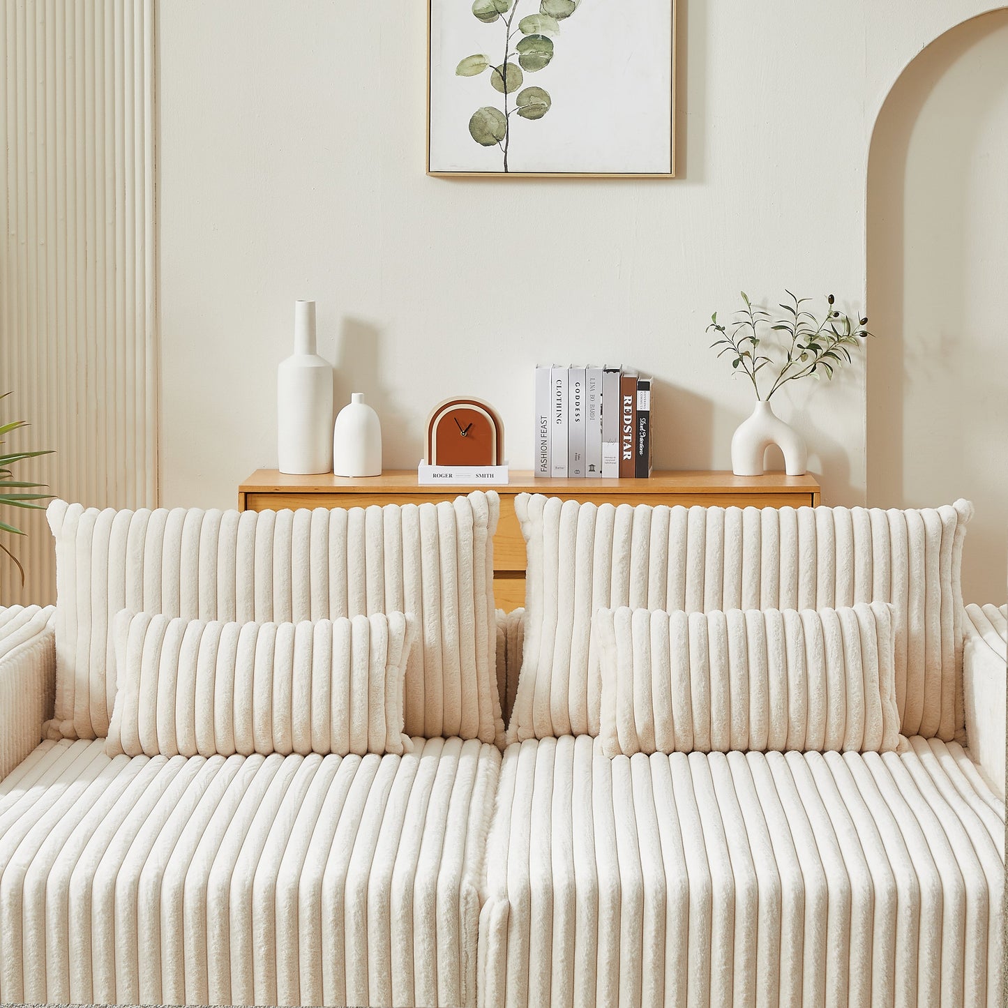 87" Oversized Sectional Lounge Chaise,No Assembly Required,Cloud Plush Loveseat With Reclining Sofa Bed,Fluffy Modern
