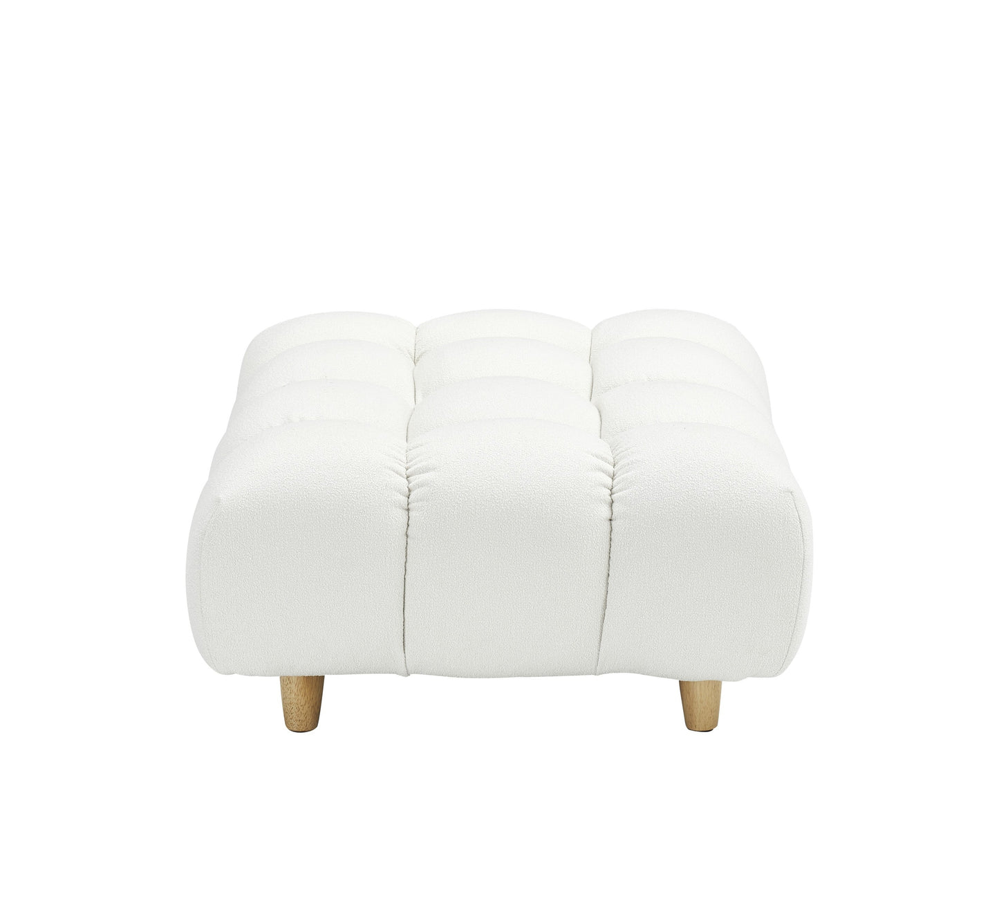 120 Inches Long, Teddy Sofa Fabric, With Spacious and Comfortable Seats, for Apartment Office Living Room -Beige