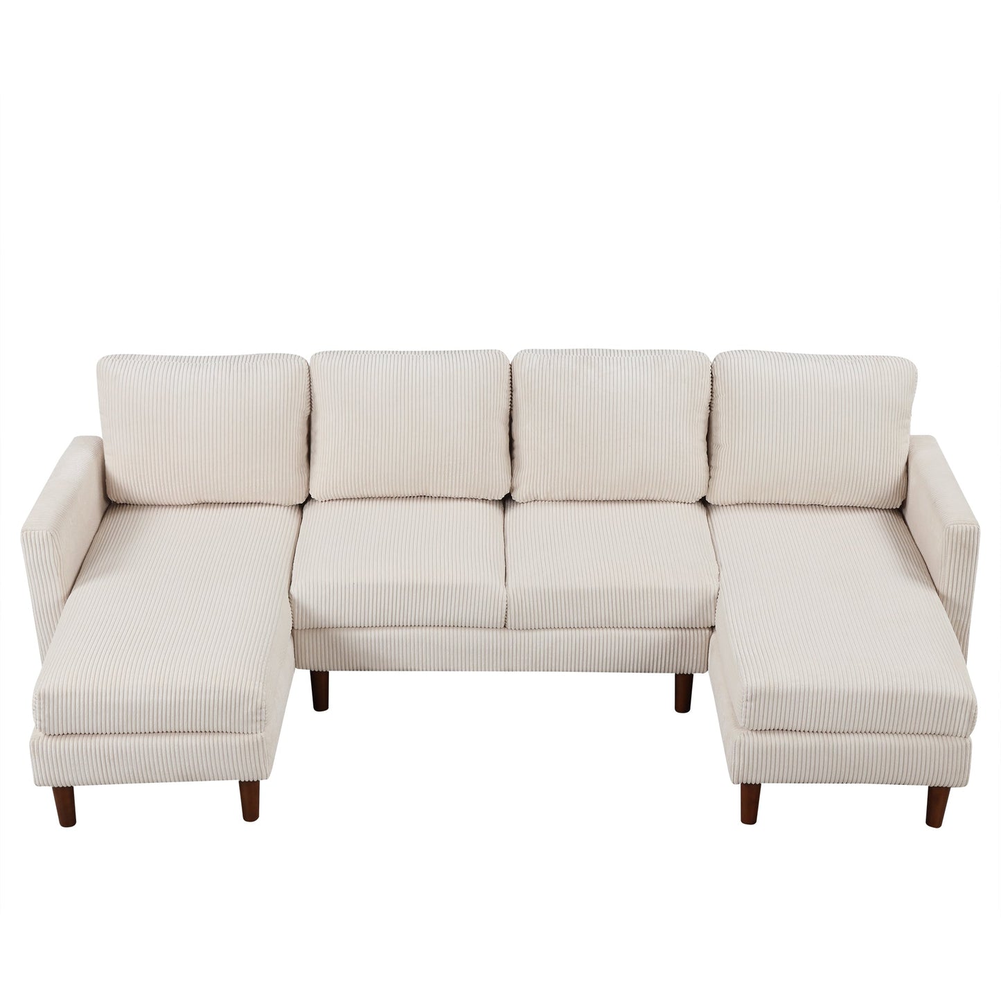 U-Shaped Sponge-Filled Cushion Combination Sofa, Suitable for Living Rooms, Studies, and Spacious Spaces