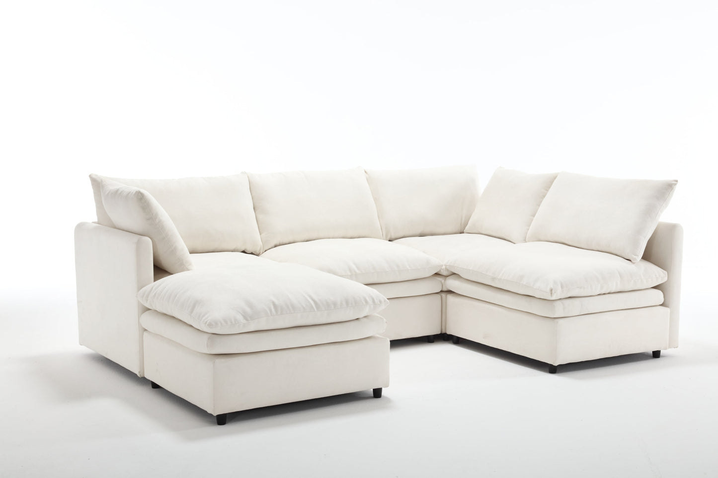 Modern U-Shaped Sectional Sofa ,5-Seat Sofa ,Sleeper Sofa Couch With Chaise Lounge for Living Room,Apartment,Upholstere