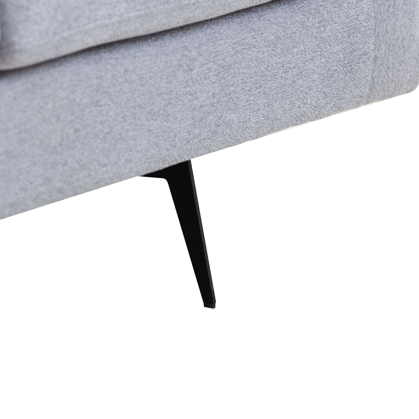Modern Three Seat Sofa Couch With 2 Pillows, Light Grey Perfect for Every Occasion