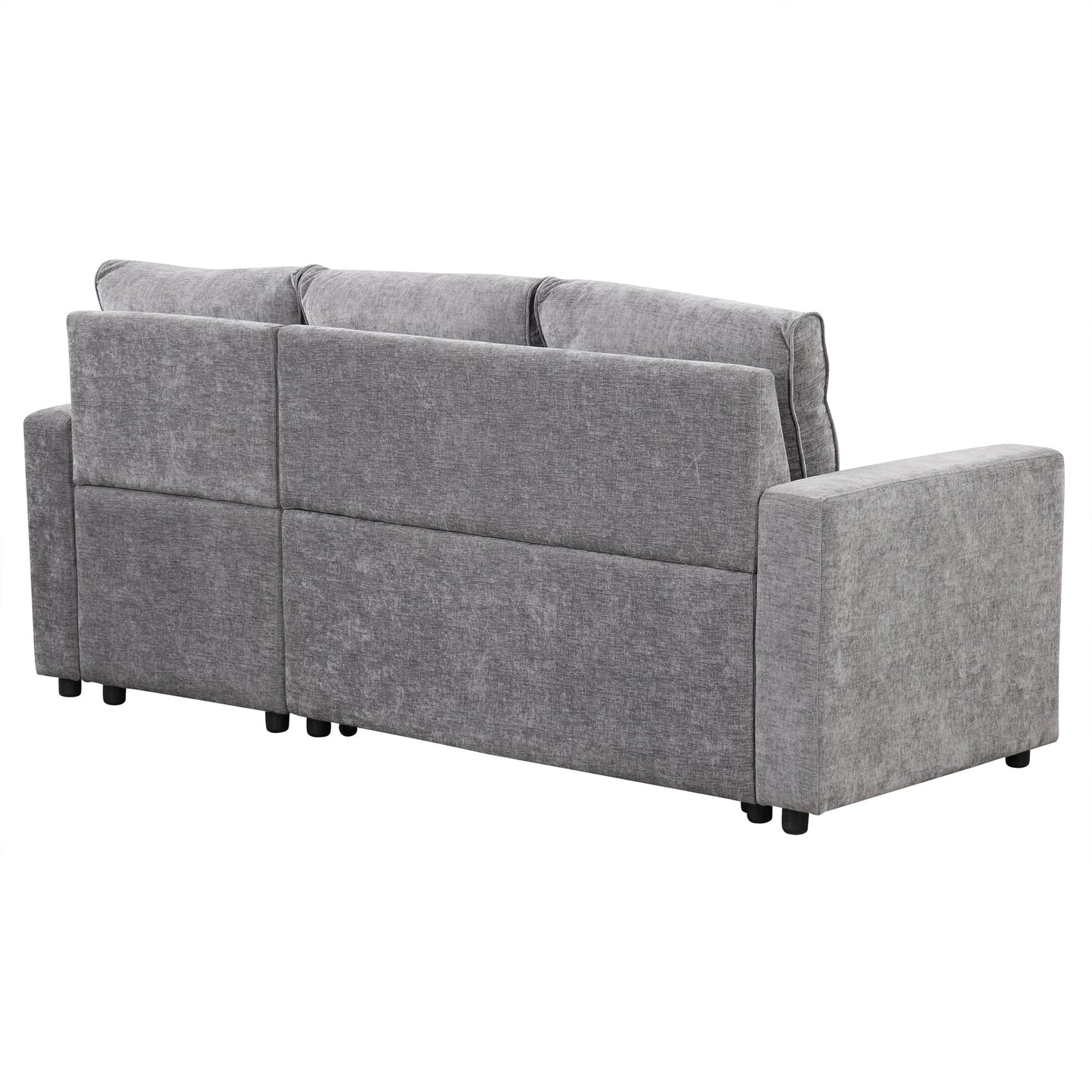 Soft Upholstered Sectional Sofa Bed With Storage Space, Suitable for Living Rooms and Apartments