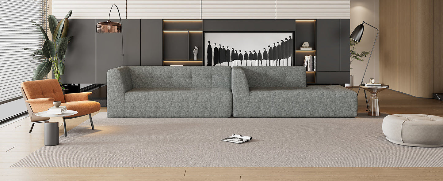 112.2*74" Modular Modular Combination Living Room Sofa Set, Modern Minimalist Sofa, Living Room Upholstered Sofa Bed