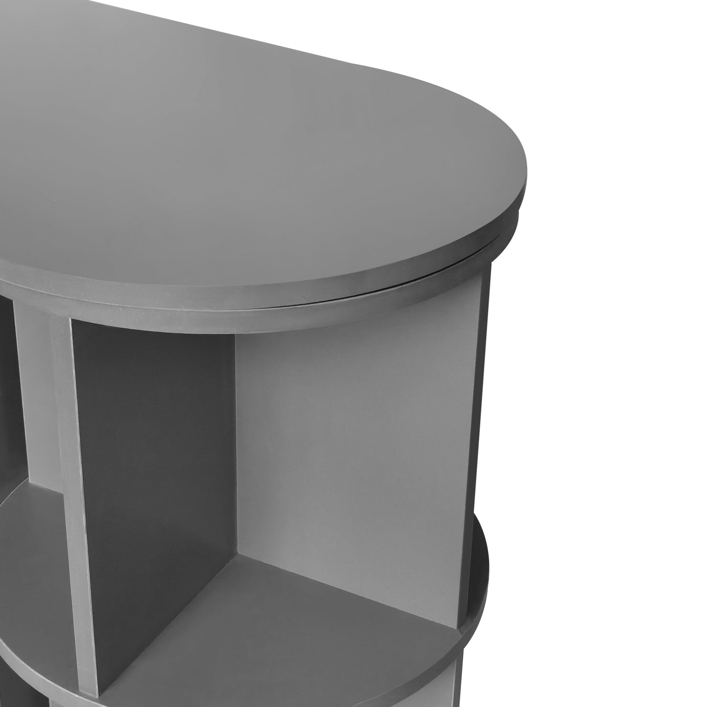 Rotating Storage Cabinet With 2 Doors and 2 Drawers, Suitable for Living Room, Study, and Balcony
