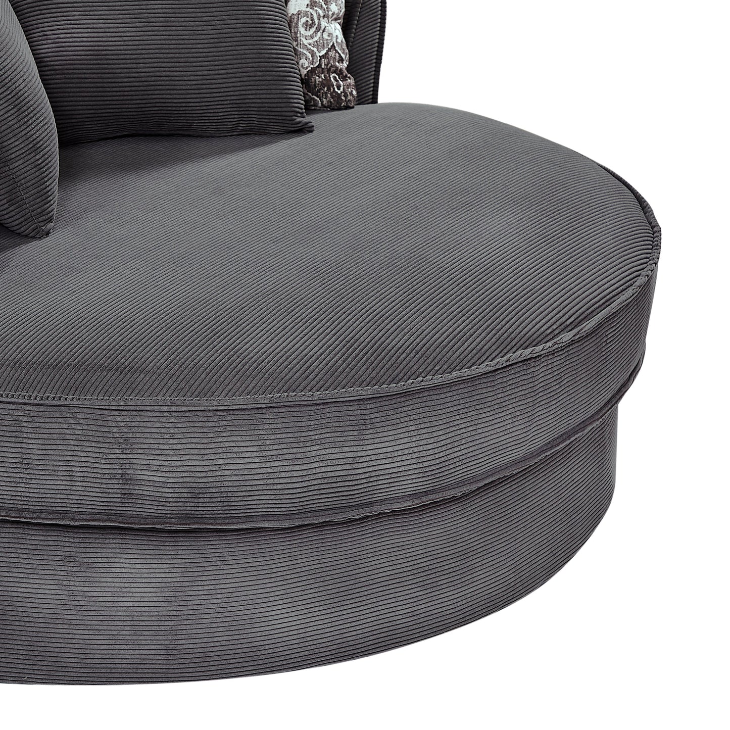 Swivel Accent Barrel Chair With 5 Movable Pillow 360 Degree Swivel Round Sofa Chair for Living Room,Bedroom, Hotel