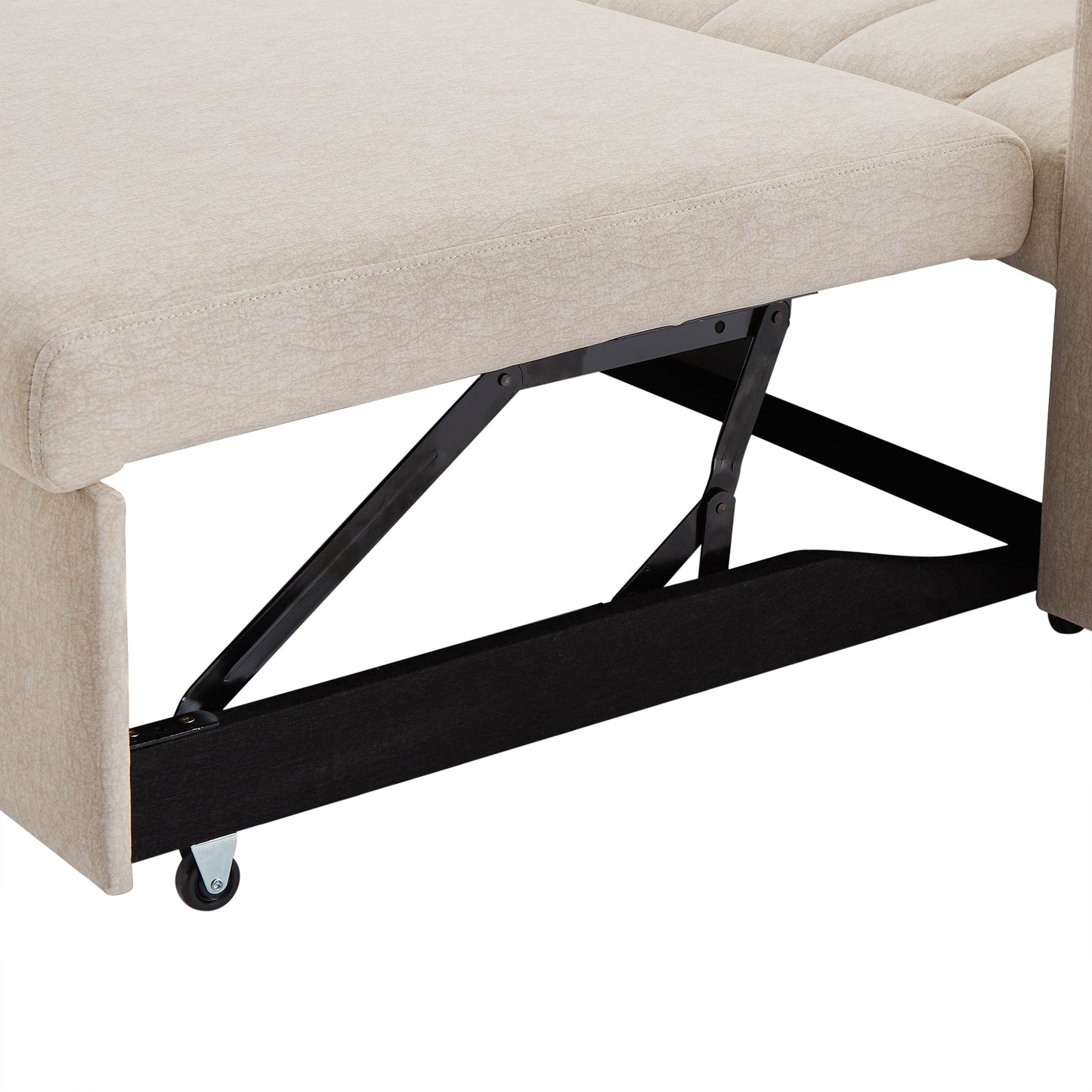 55.9" Convertible Sofa Bed Loveseat Sofa With Three USB Ports, Two Side Pockets, Two Cup Holders