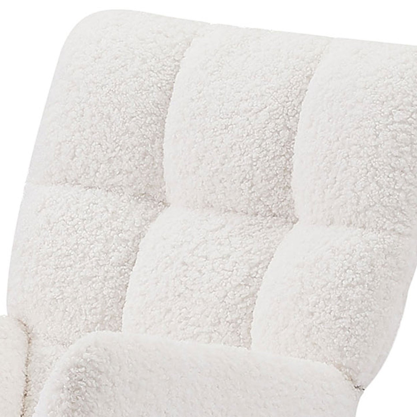 Comfy Upholstered Lounge Chair Rocking Chair With High Backrest, for Nursing Baby, Reading, Napping OFF WHITE