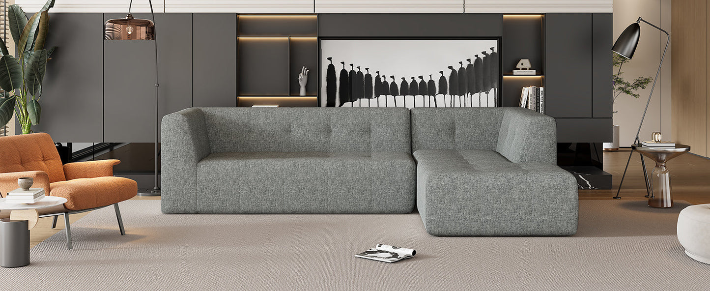 112.2*74" Modular Modular Combination Living Room Sofa Set, Modern Minimalist Sofa, Living Room Upholstered Sofa Bed