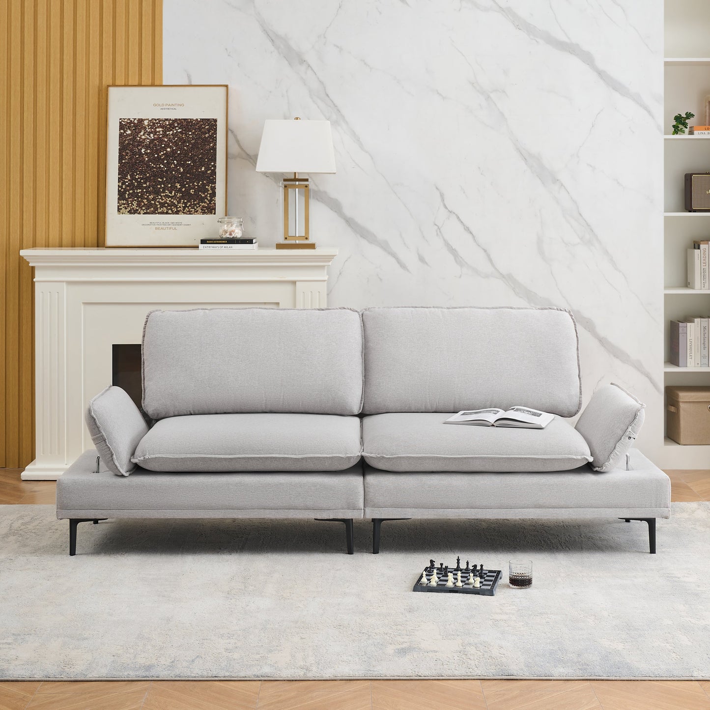 Woven in 89 Inch Wide Cotton and Linen, the Light Grey Elegance Exquisite