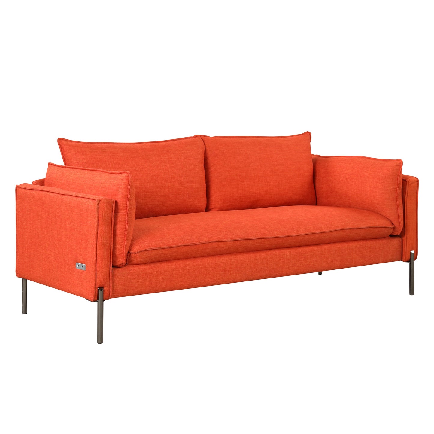 76.2" Modern Style 3 Seat Sofa Linen Fabric Upholstered Couch Furniture 3-Seats Couch for Different Spaces,Living Room