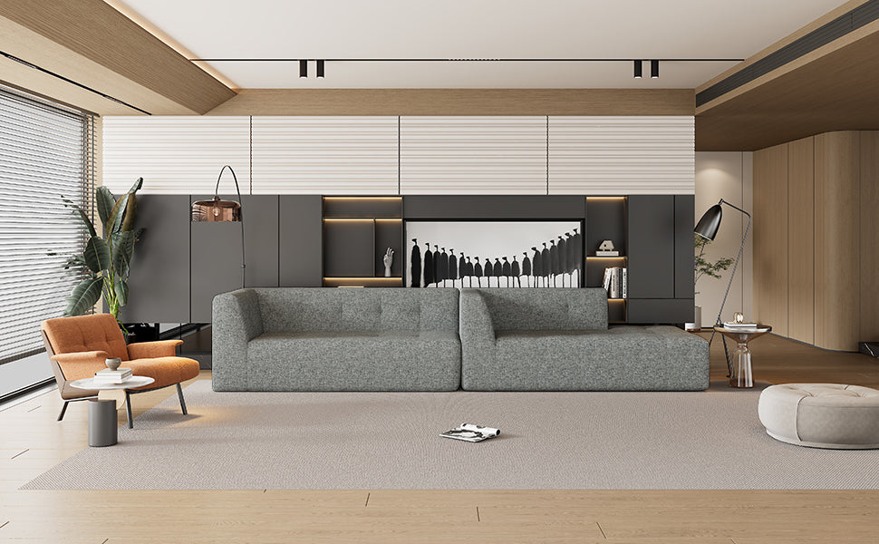 112.2*74" Modular Modular Combination Living Room Sofa Set, Modern Minimalist Sofa, Living Room Upholstered Sofa Bed
