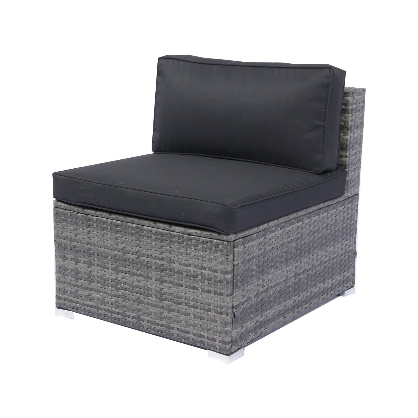 7-Piece Patio Furniture Set W/Retractable Canopy Wicker Rattan Sectional Sofa Set Patio Furniture With Washable Cushions