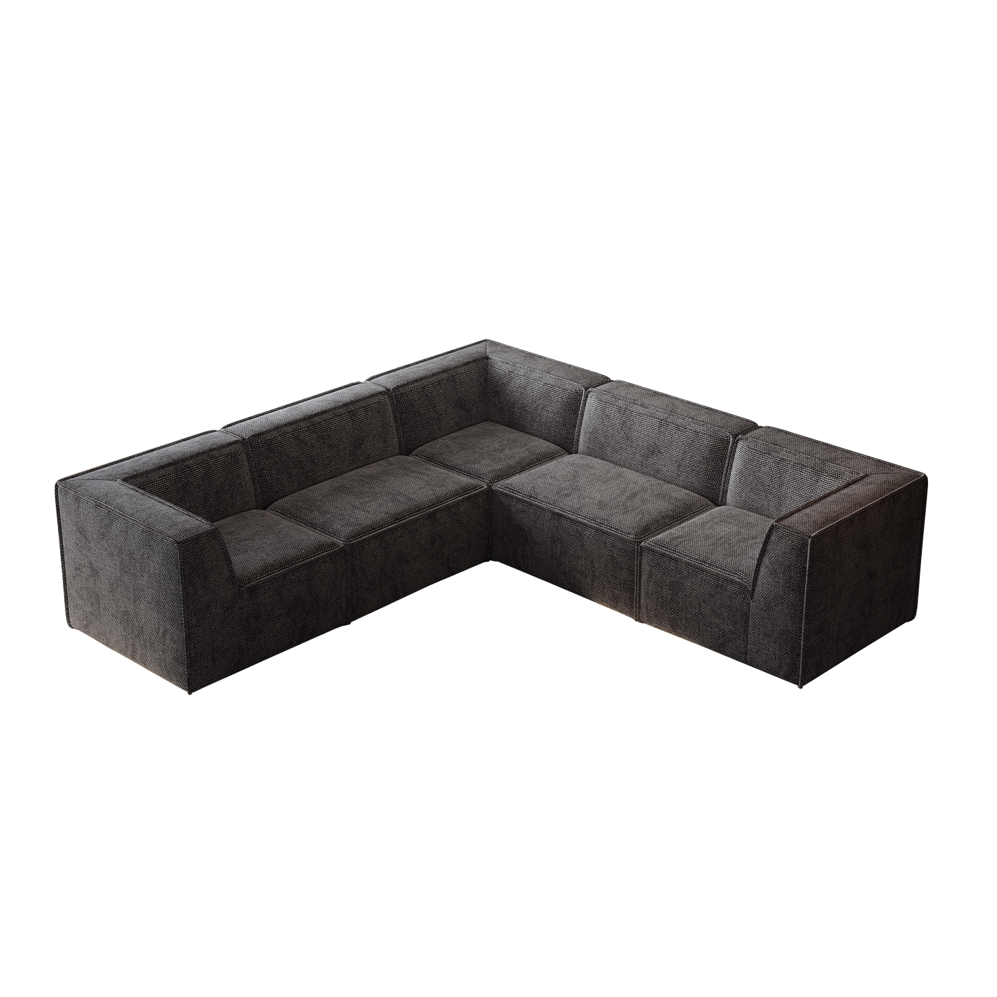 106*106" Chenille Modular L Shaped Sectional Sofa,Luxury Floor Couch Set,Upholstered Indoor Furniture
