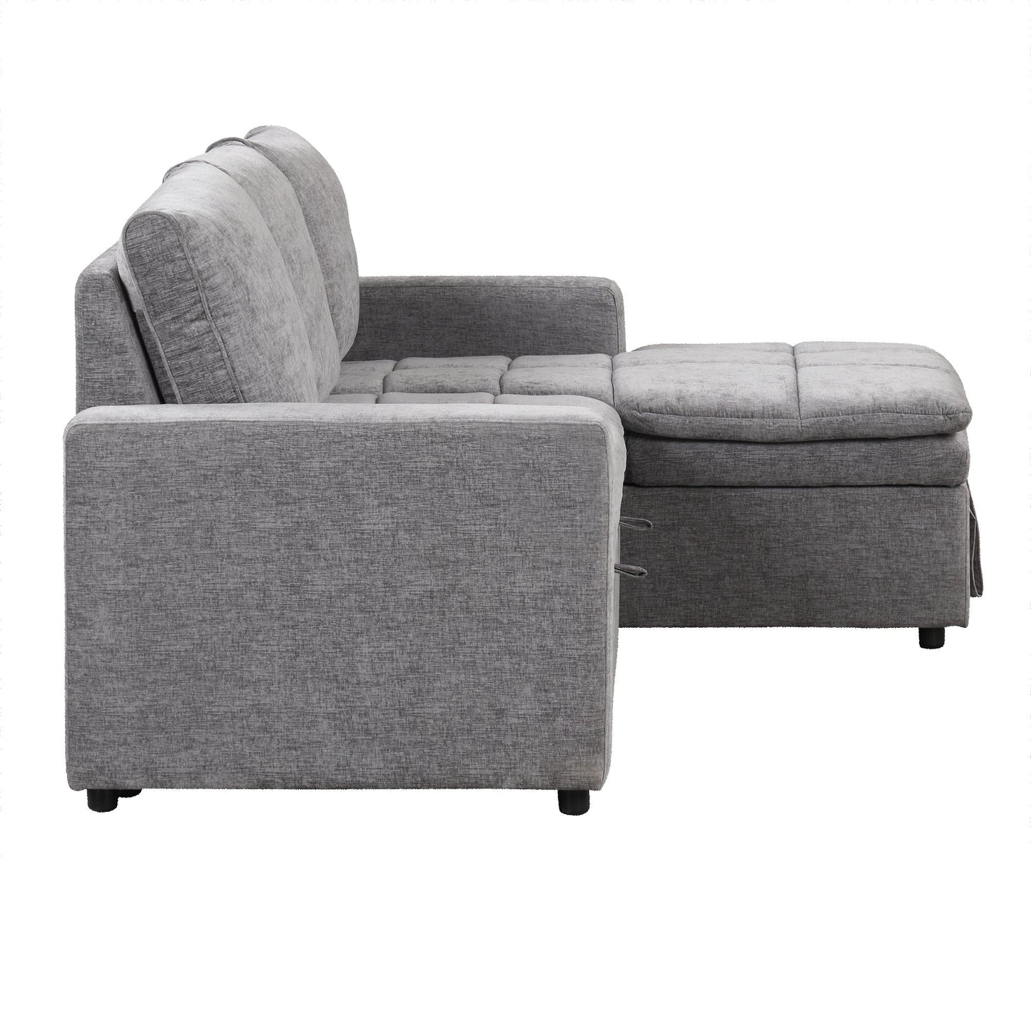 Soft Upholstered Sectional Sofa Bed With Storage Space, Suitable for Living Rooms and Apartments