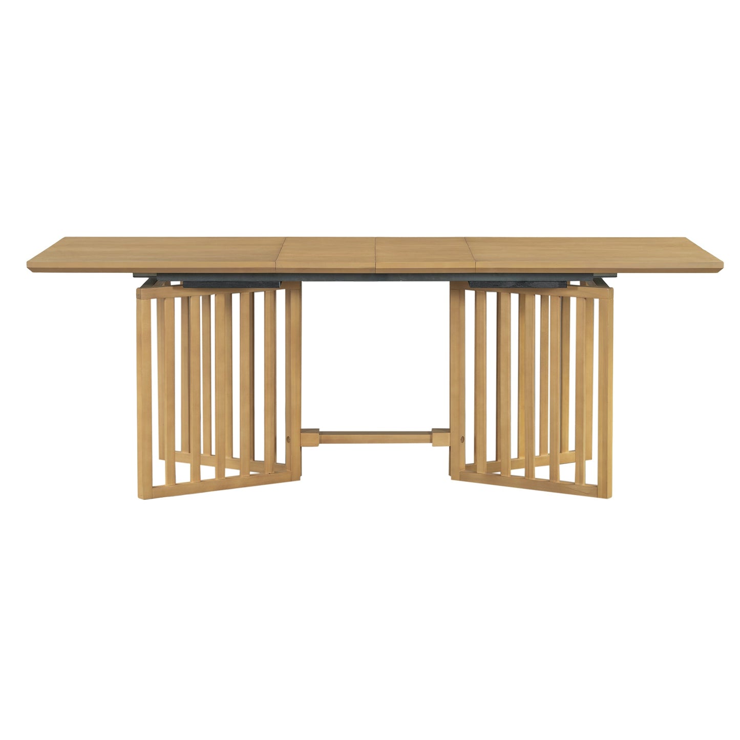 Farmhouse 9-Piece 83.9inch Extendable Dining Table Set With 2 12-Inch Removable Leaves and 8 Upholstered Dining Chairs,