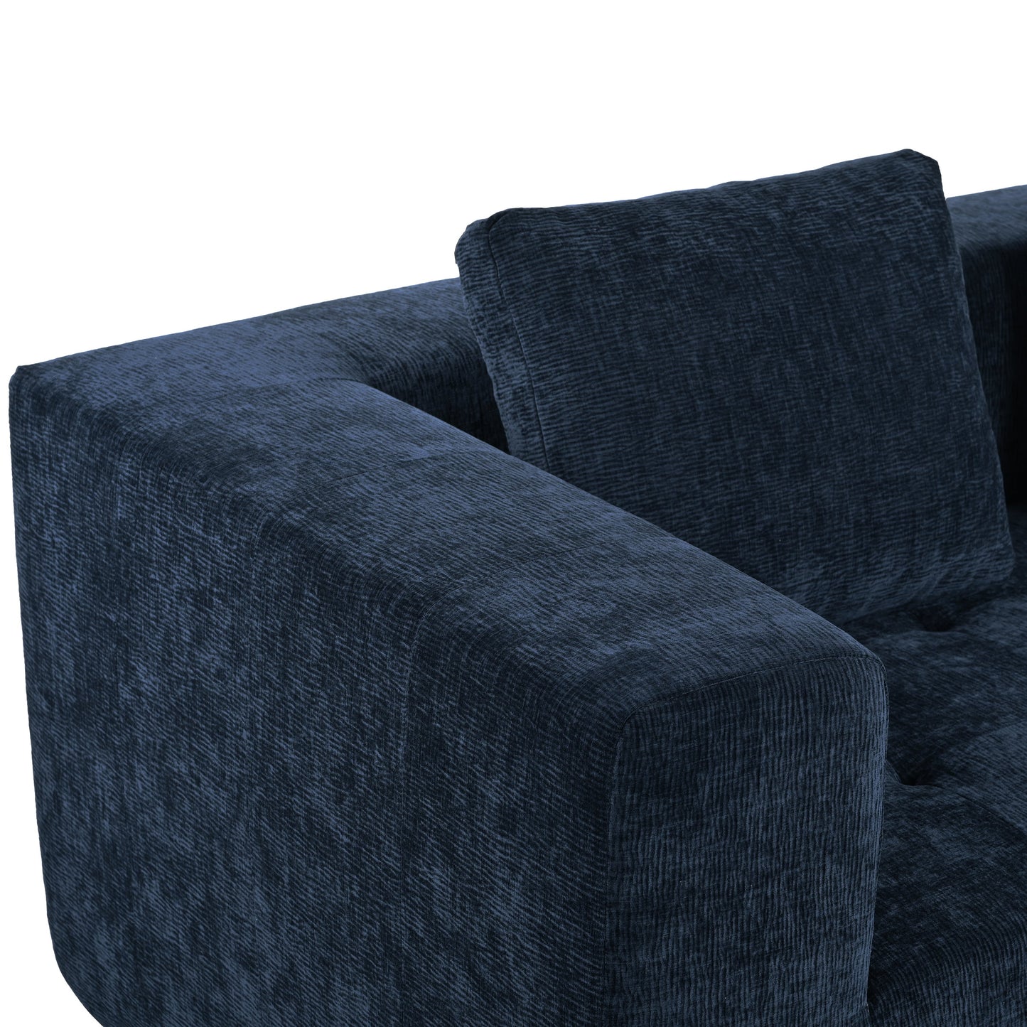 Modern Large Removable Modular Sofa, 3-Piece Set With Free Combination, Includes 4 Cushions, Ideal for Living Room