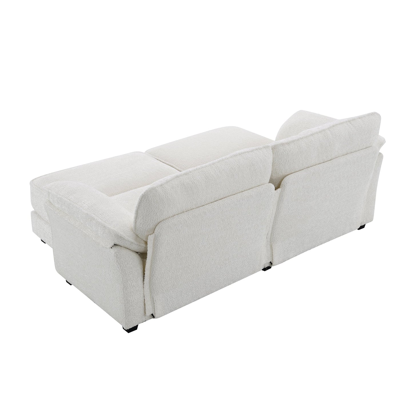 Free Combination Modular Convertible Sectional Sofa Bed Set, 4 Seat Upholstered Sleeper Corner Couch, Deep-Seat Loveseat