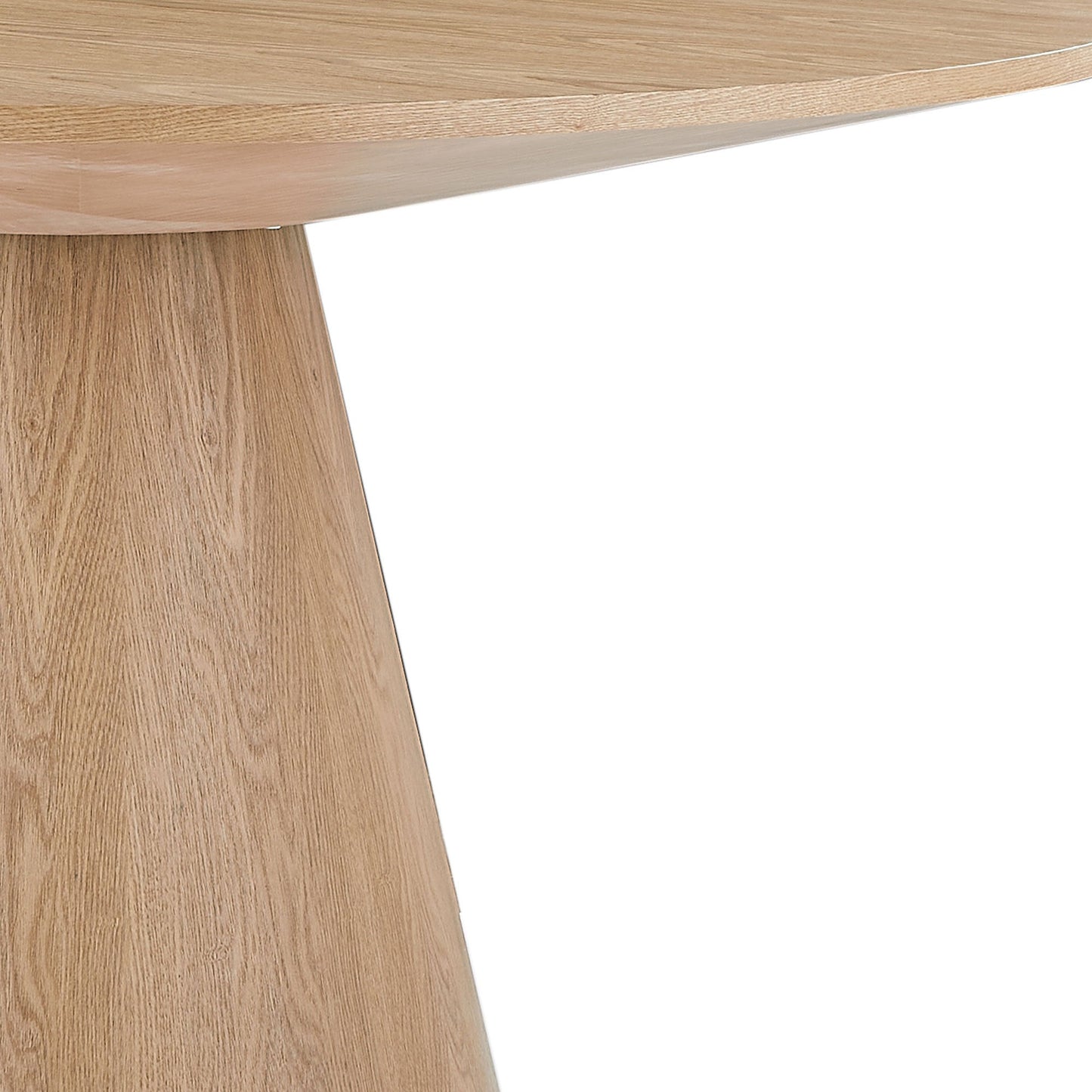 45.27'' Wooden Dining Table Round Dining Table, Hardwood Solids Construction, a Oak Top Suitable for Kitchen, Living Room