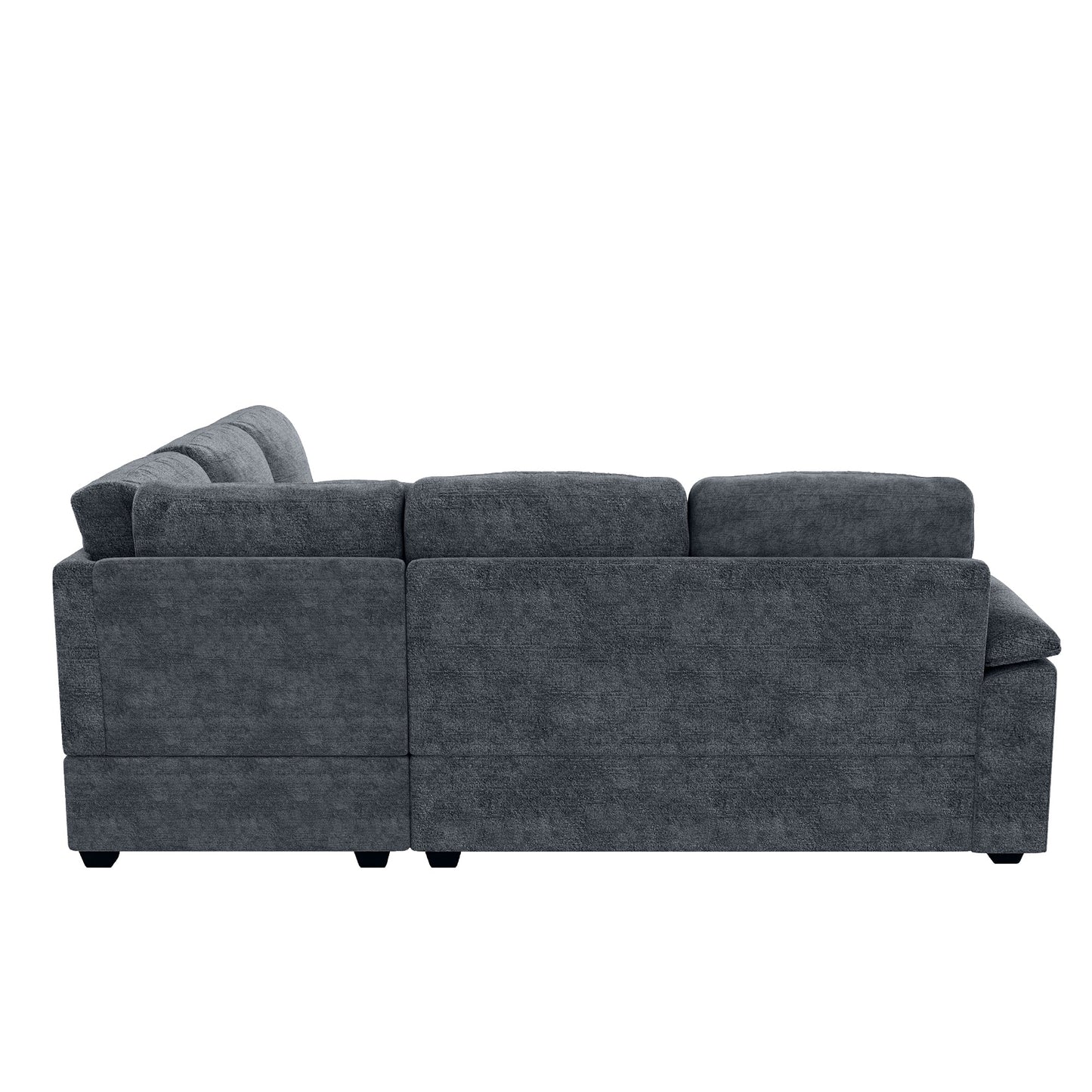 84*84" Modern Velvet Sectional Sofa Set,Large U Shaped Upholstered Corner Couch With Ottoman,Armrest Pillow
