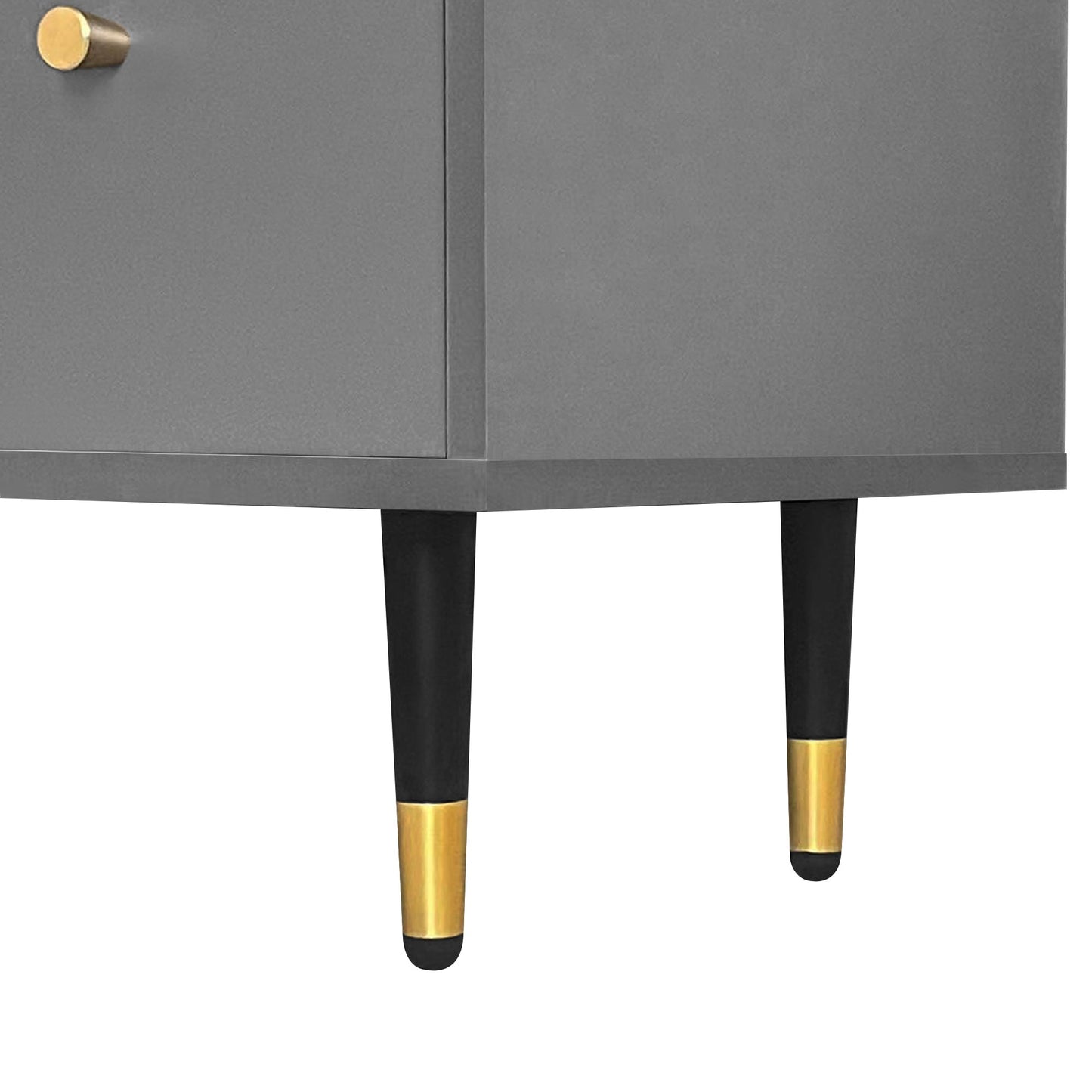 Rotating Storage Cabinet With 2 Doors and 2 Drawers, Suitable for Living Room, Study, and Balcony