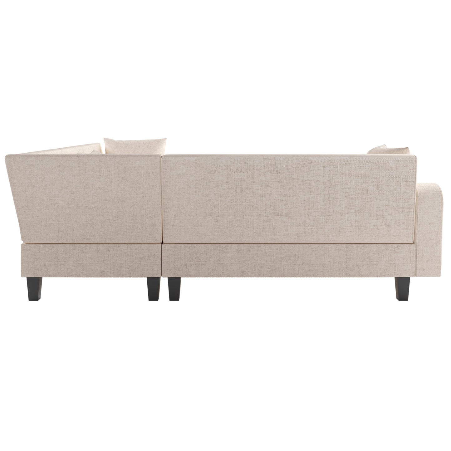 87" Modern Sectional Sofa With Coffee Table,6-Seat Couch Set With Storage Ottoman,Various Combinations,L-Shape Indoor