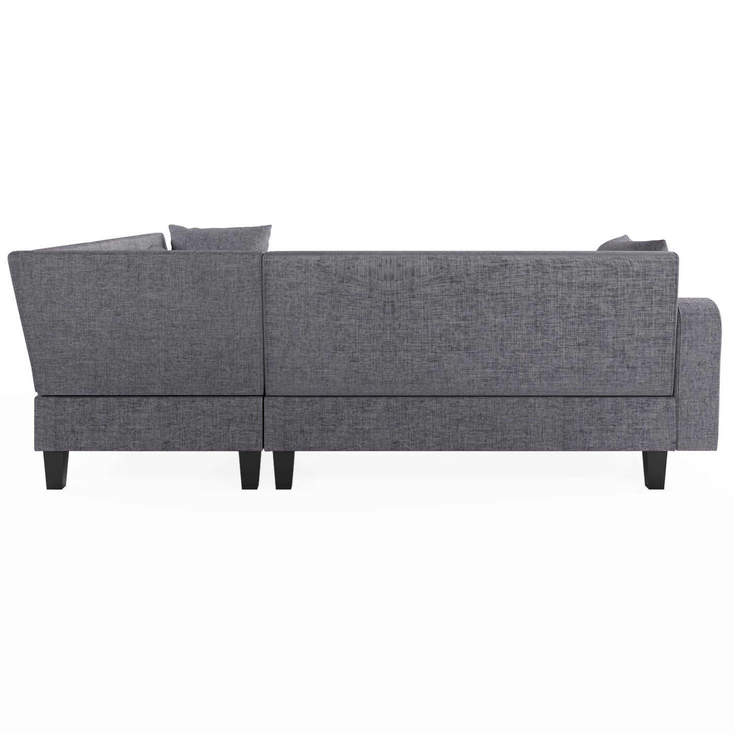 87" Modern Sectional Sofa With Coffee Table,6-Seat Couch Set With Storage Ottoman,Various Combinations,L-Shape Indoor