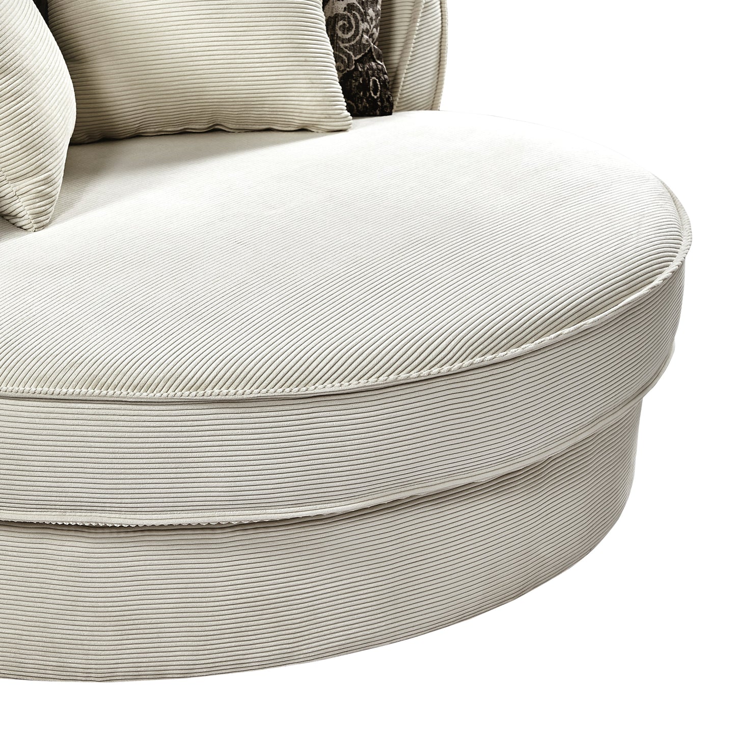 Swivel Accent Barrel Chair With 5 Movable Pillow 360 Degree Swivel Round Sofa Chair for Living Room,Bedroom, Hotel