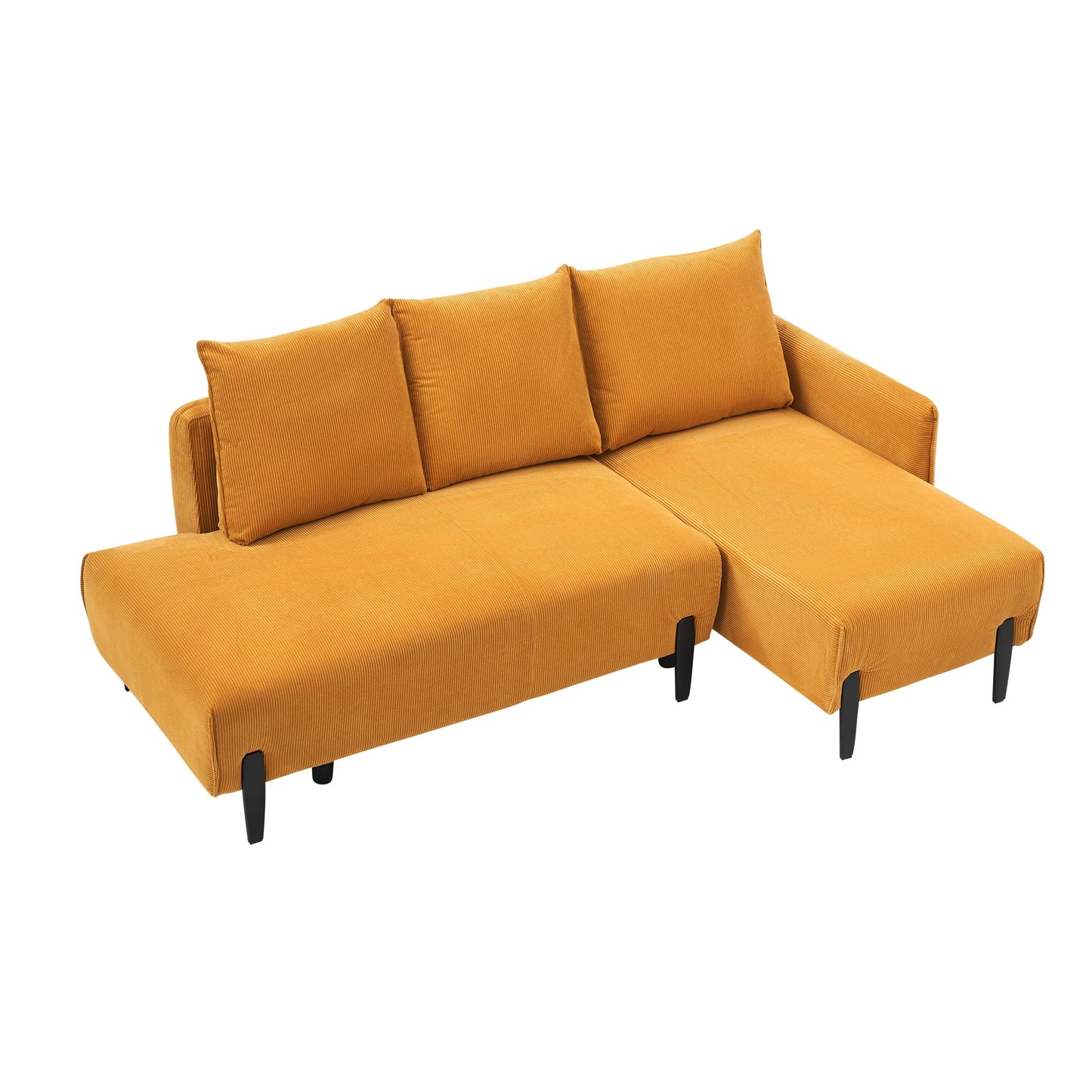 79.50 Inches Long, Velvet Sofa Fabric, With Three Matching Pillows and Spacious and Comfortable Seats