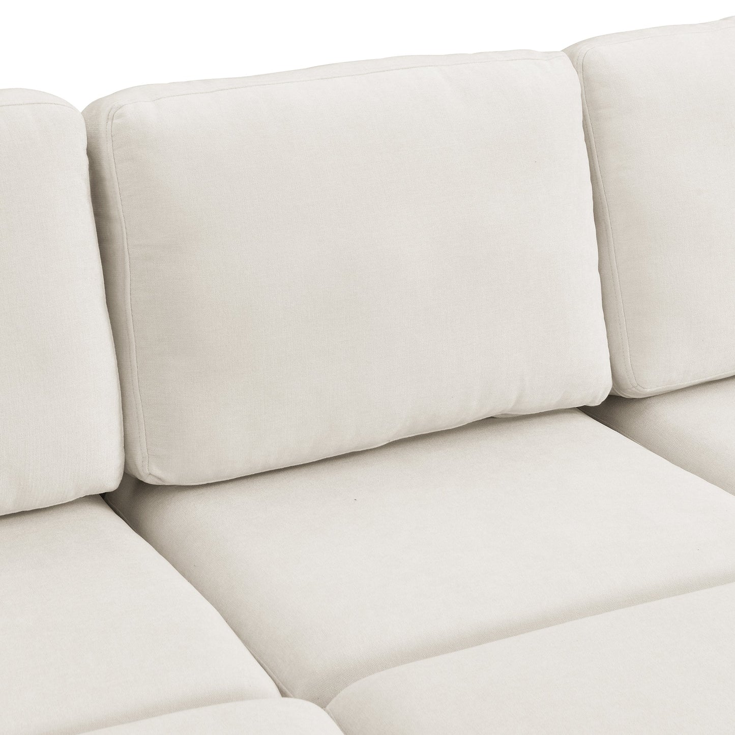 103" Sectional Sofa Couch Sofa Bed U-Shaped Sofa With Two Movable Ottoman and Three USB Ports for Living Room, Beige