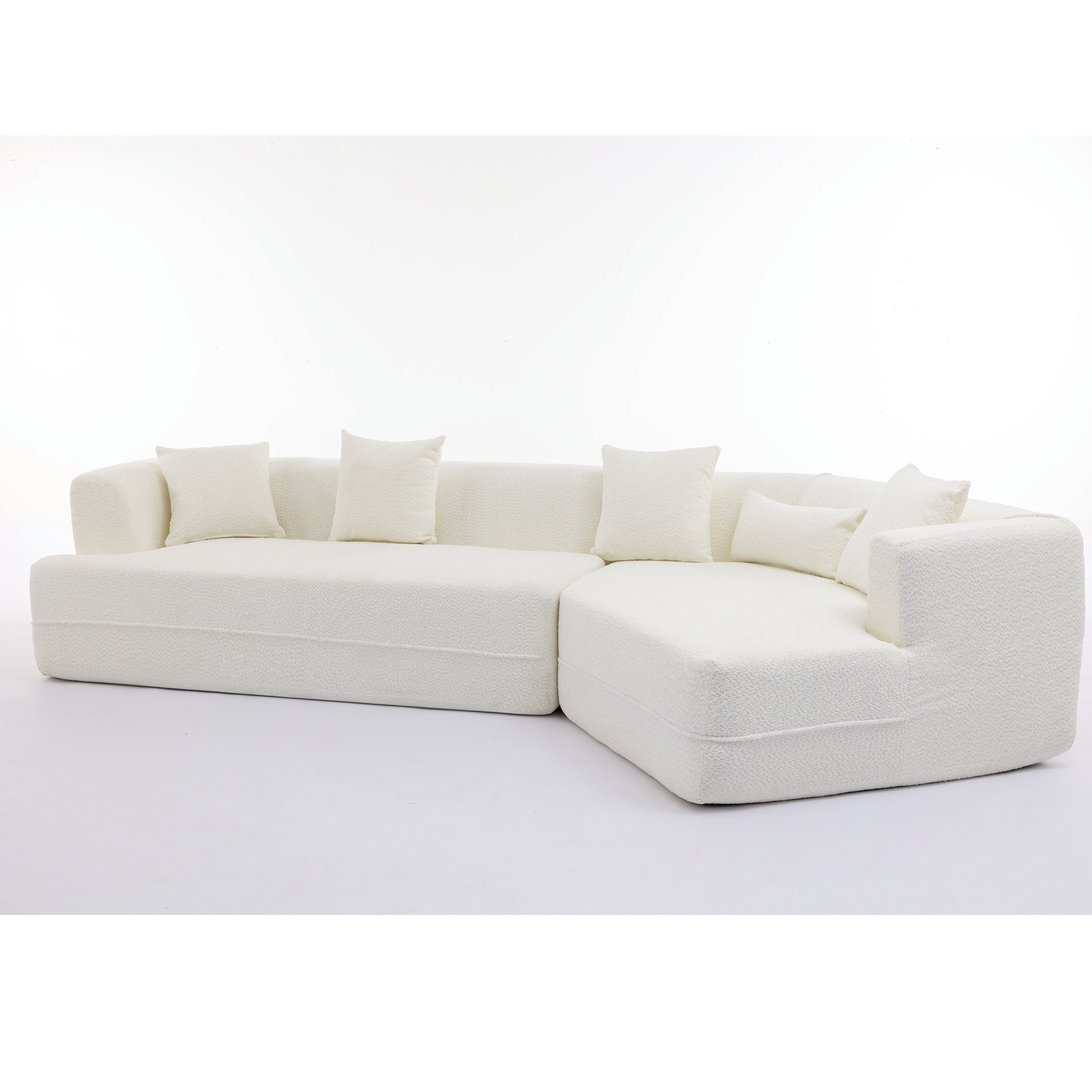 Modular Sofa , Modern Minimalist Style Sofa, Upholstered , Free Combination, Round Fiber Fabric, Anti-Wrinkle Fabric