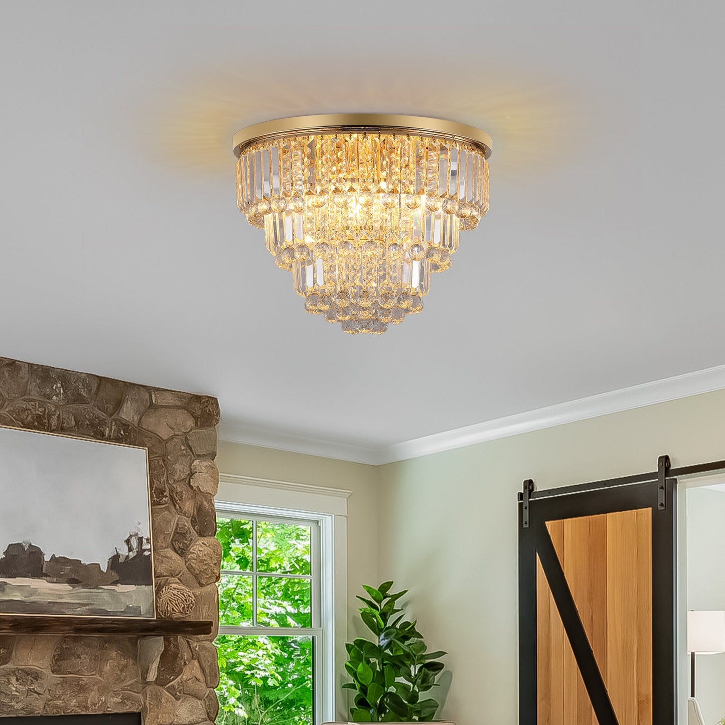 Gold Luxury Modern Style Crystal Lights,large Ceiling Chandeliers,dining Room,living Room,bedroom
