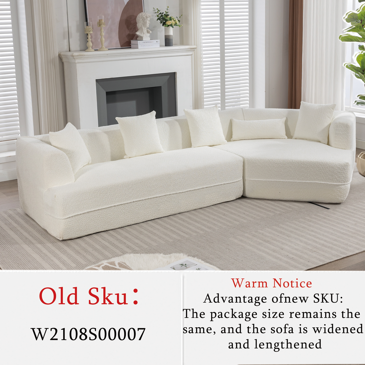 Modular Sofa , Modern Minimalist Style Sofa, Upholstered , Free Combination, Round Fiber Fabric, Anti-Wrinkle Fabric