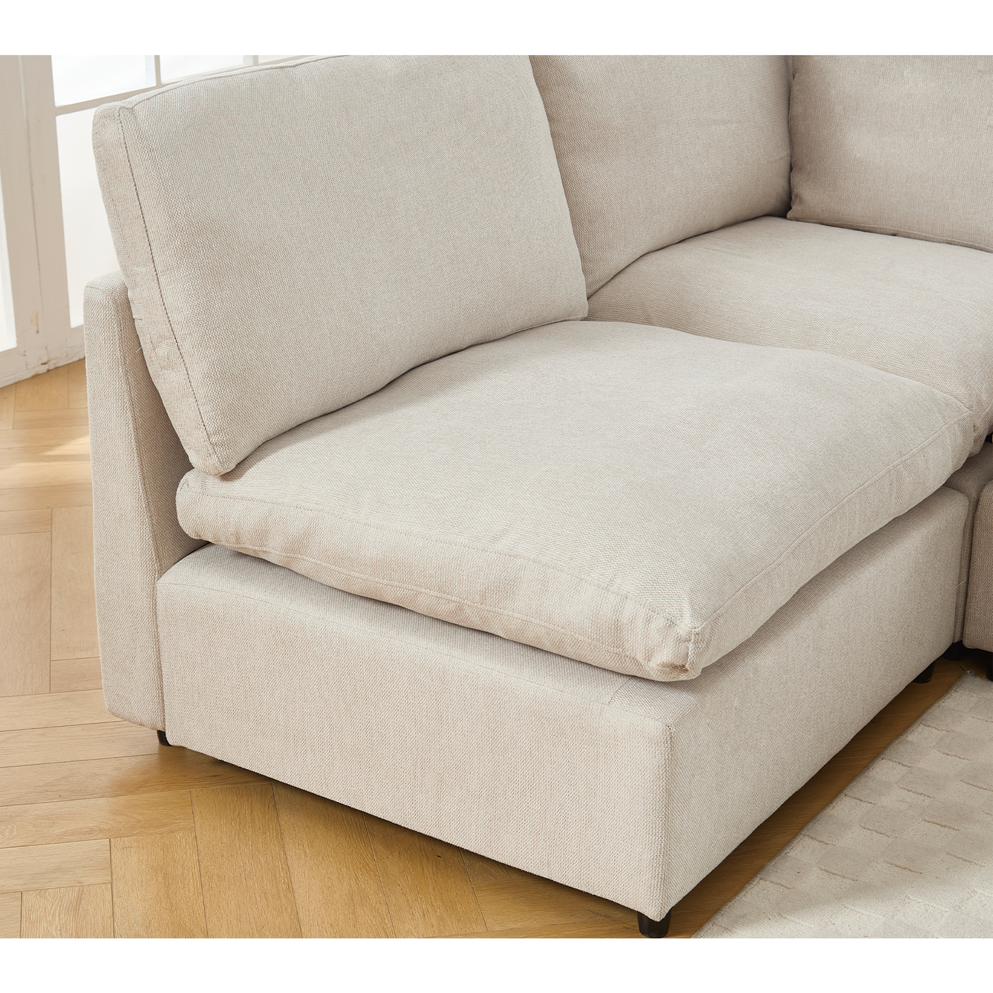 Sectional Couches for Living Room,Modular Couch,Wireless Charging Port & Cup Holders,5-Seat ,DIY Combination,L-Shaped Sofa
