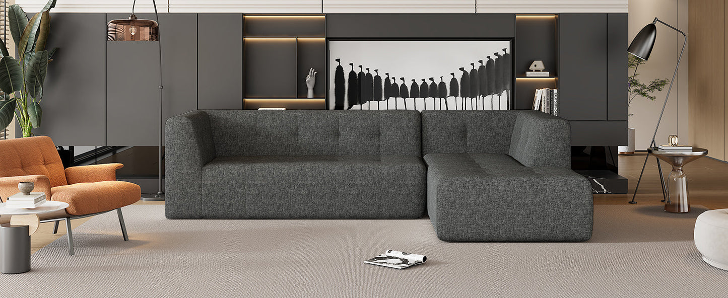 112.2*74" Modular Modular Combination Living Room Sofa Set, Modern Minimalist Sofa, Living Room Upholstered Sofa Bed