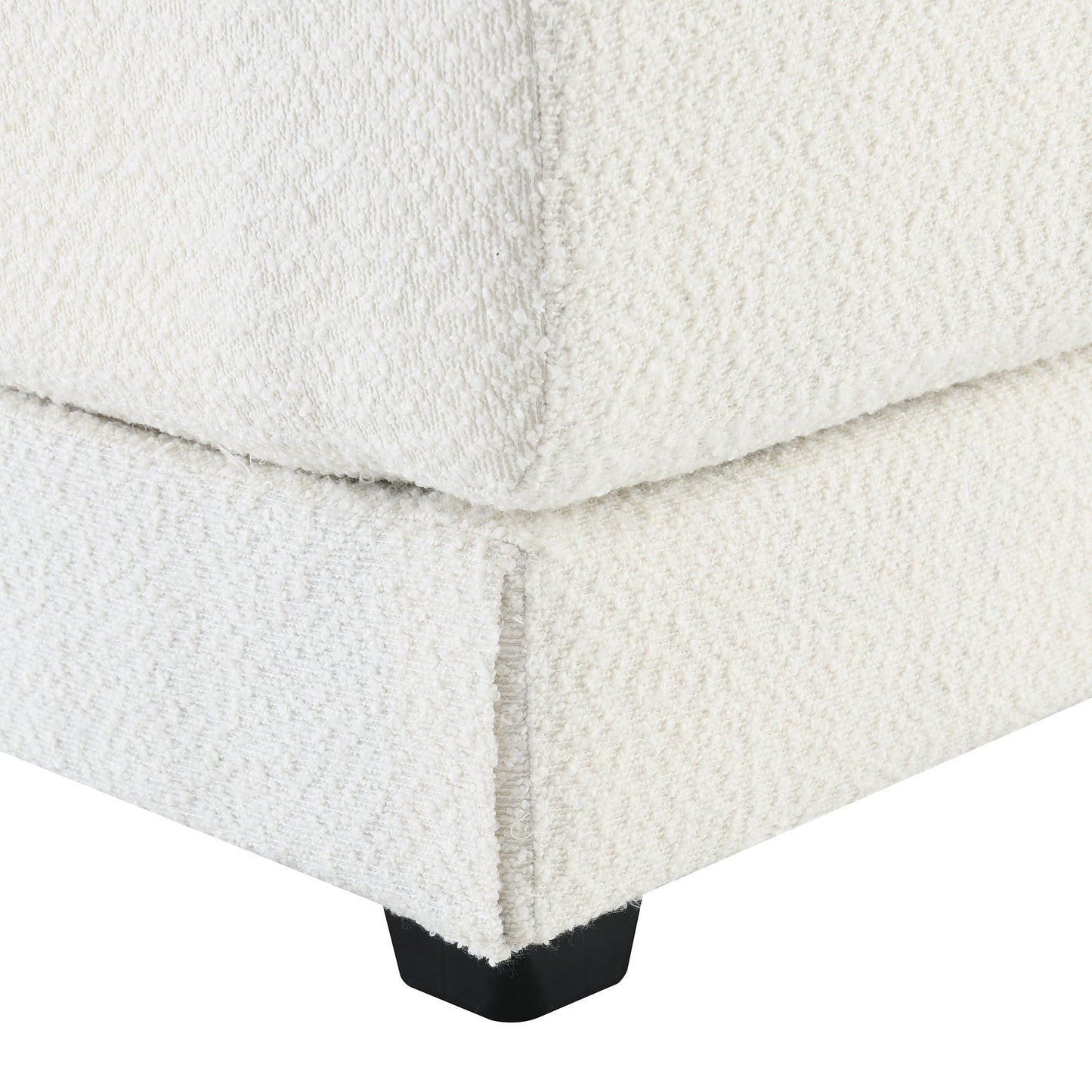 120*61" Oversized Deep Seat Sectional Sofa With Reversible Chaise,Loop Yarn Fabric 5-Seat Armless Indoor Furniture
