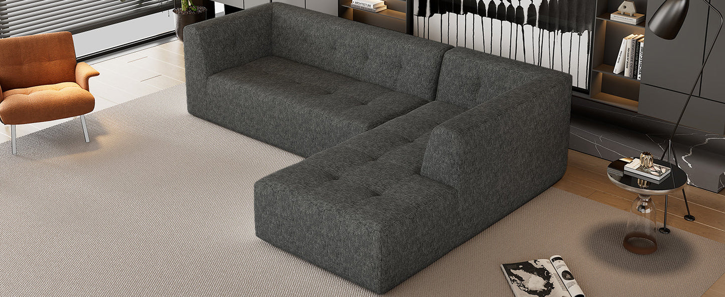 112.2*74" Modular Modular Combination Living Room Sofa Set, Modern Minimalist Sofa, Living Room Upholstered Sofa Bed